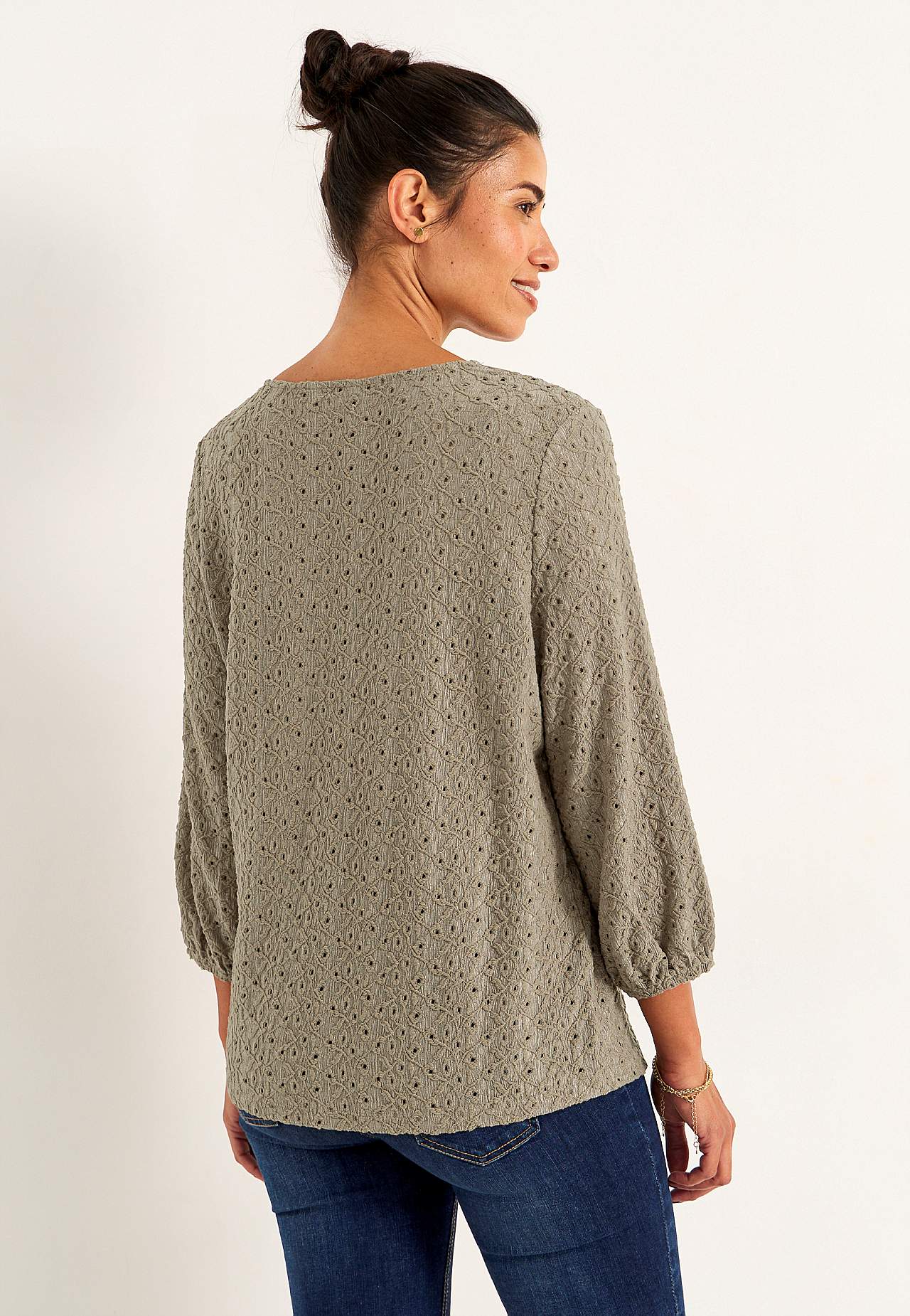 Lace top with openwork