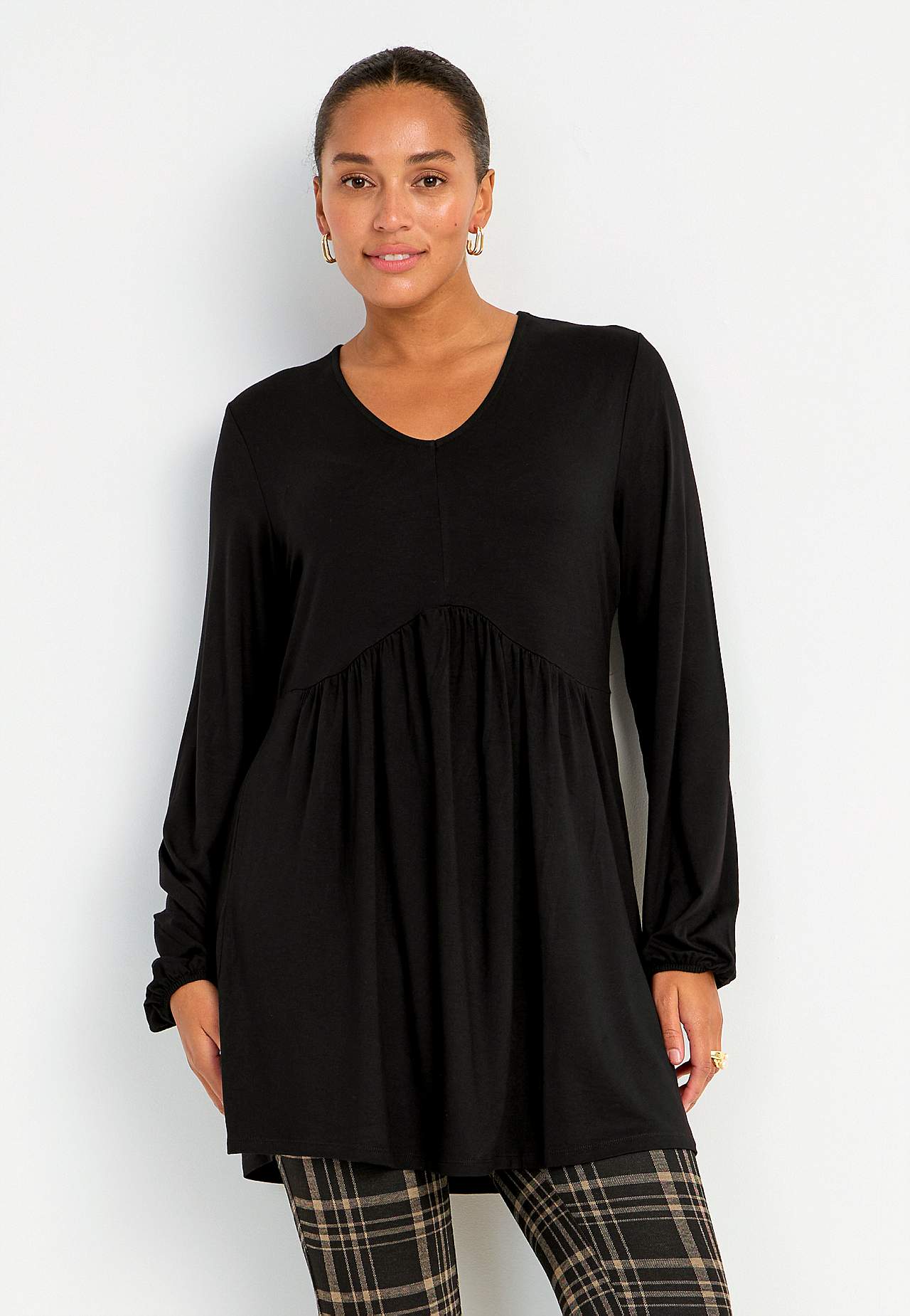 Long-sleeved jersey tuniq Agatha