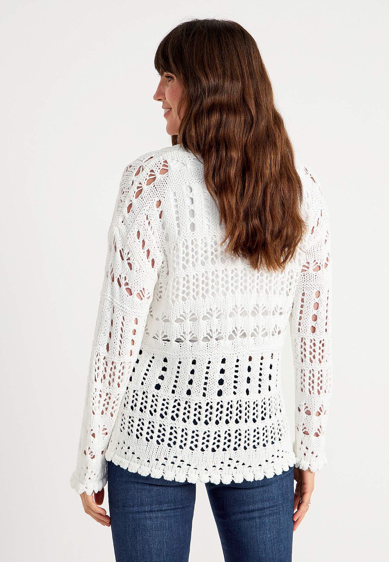 Knit jumper with openwork