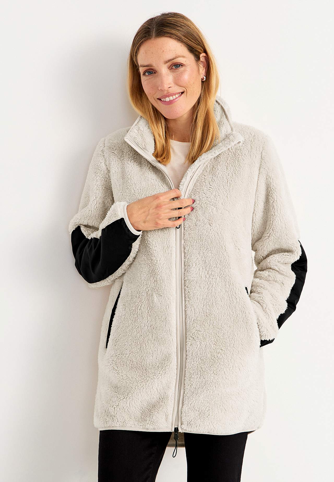 Long fleece jacket