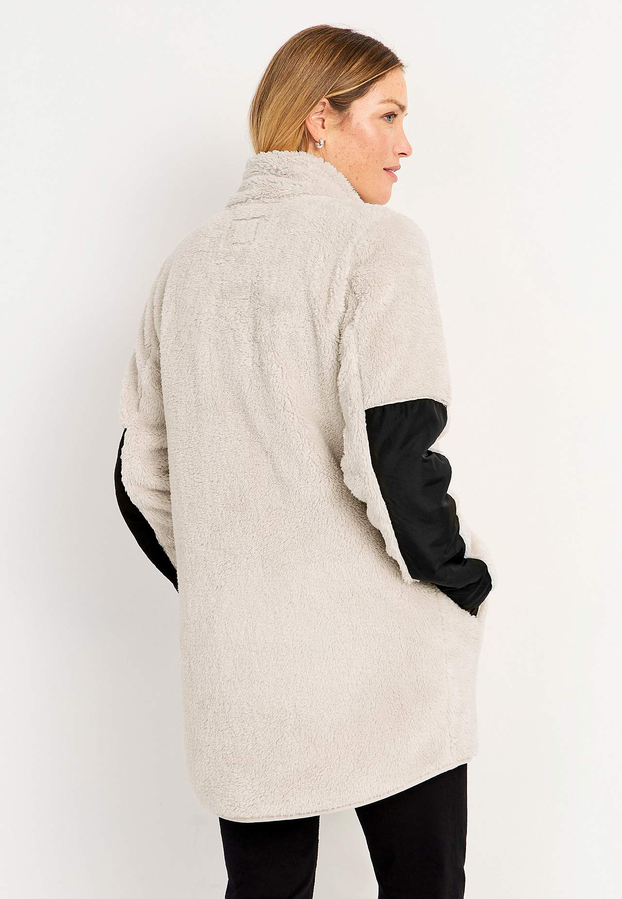 Long fleece jacket
