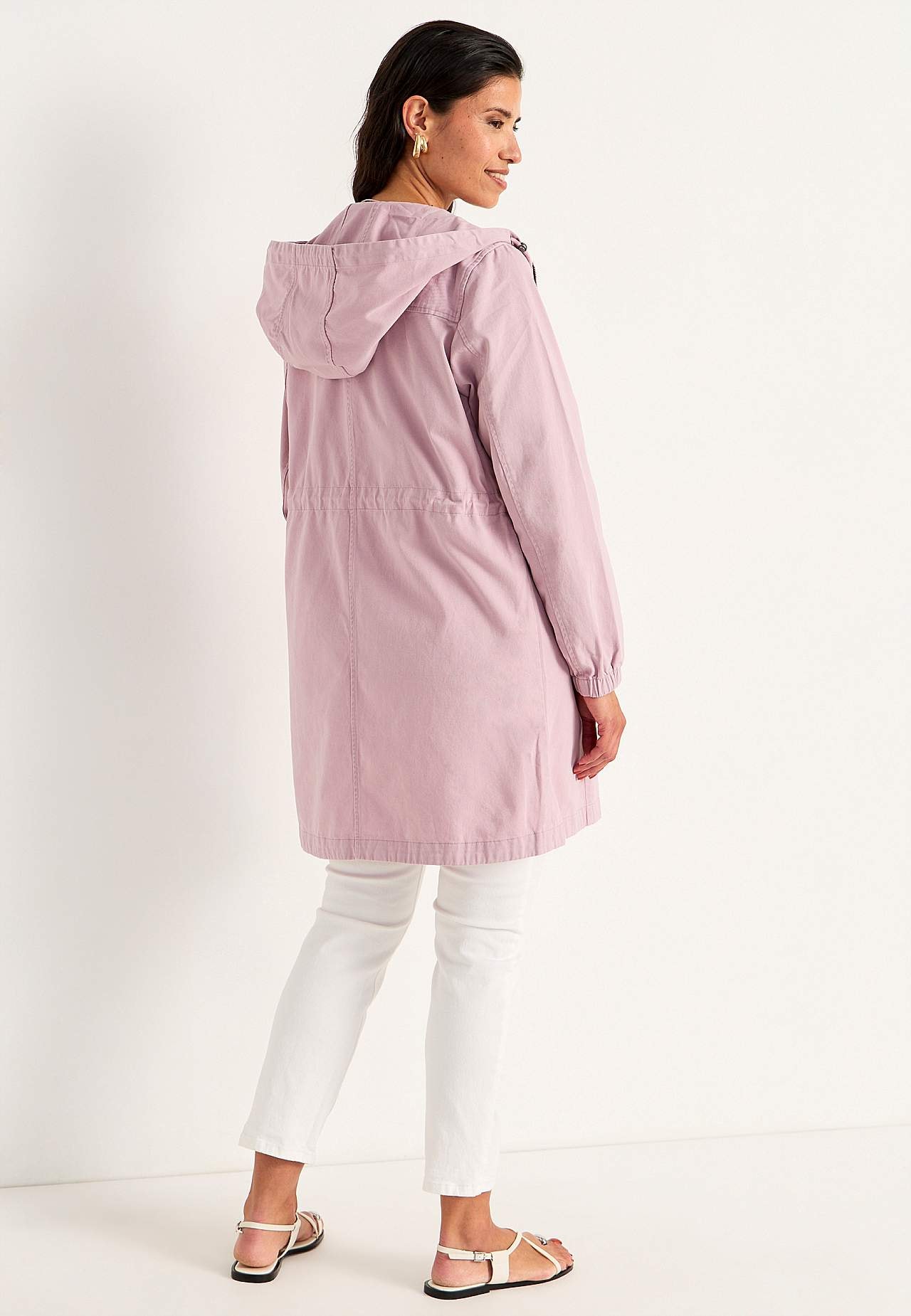 Parka with embroidery