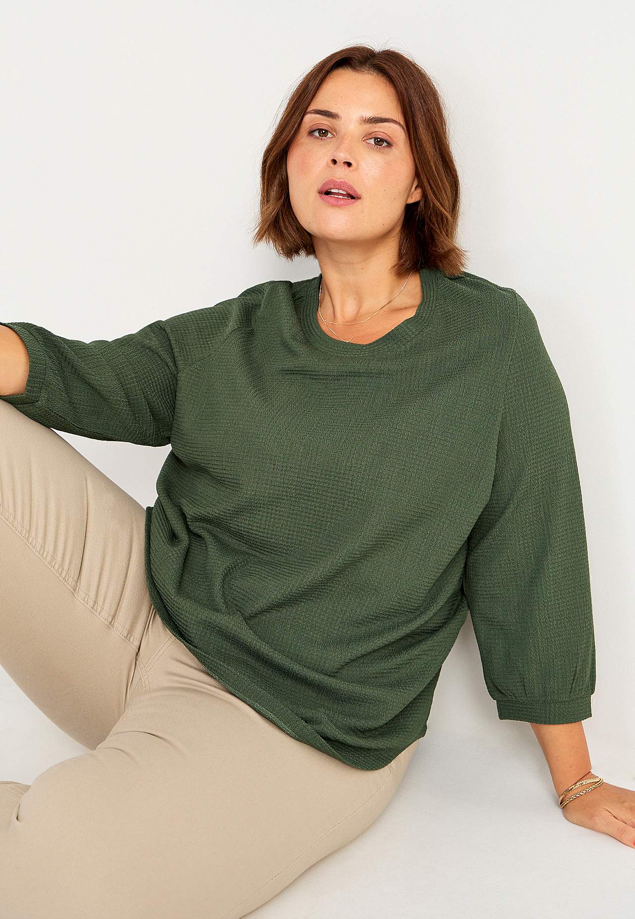 Jersey tuniq with 3/4 sleeve