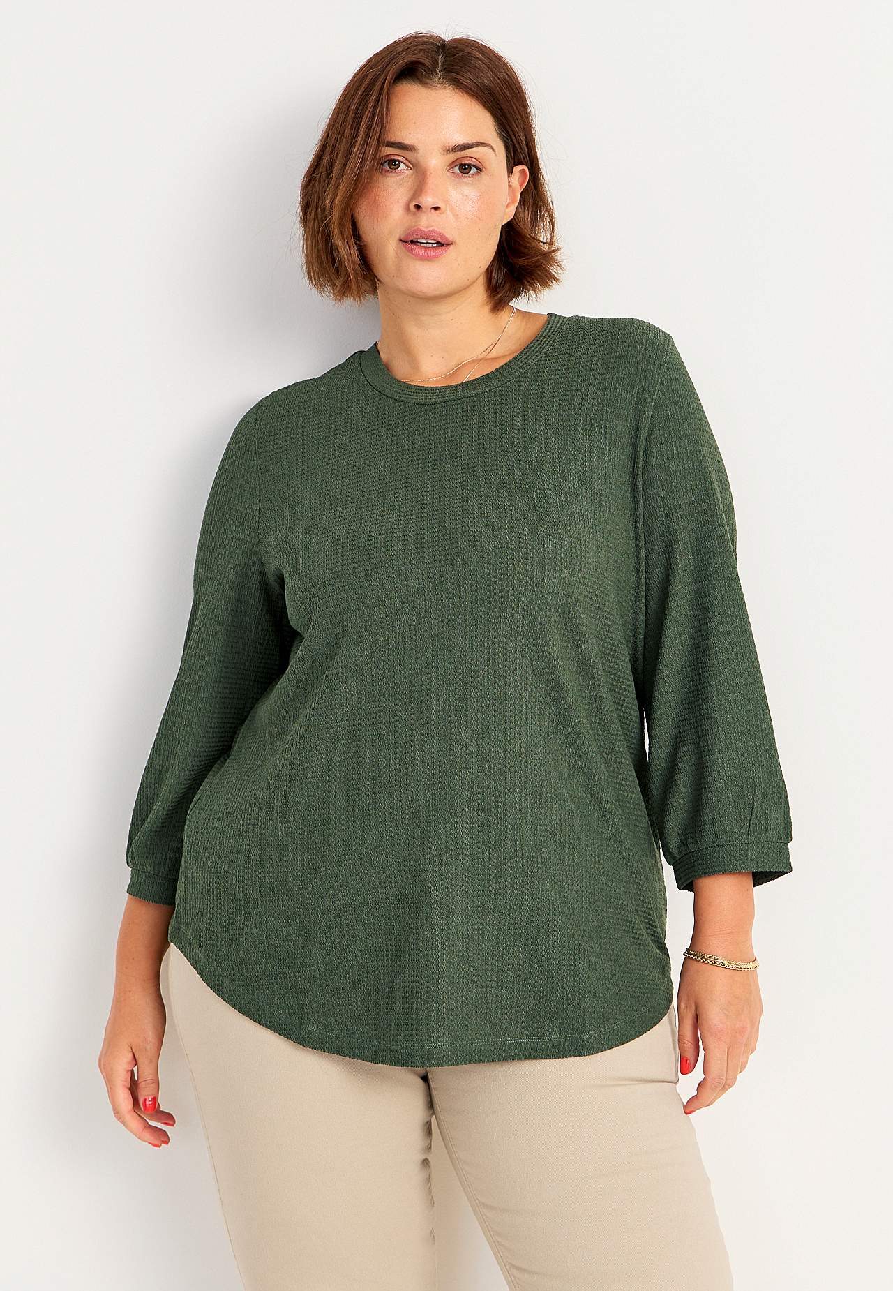 Jersey tuniq with 3/4 sleeve