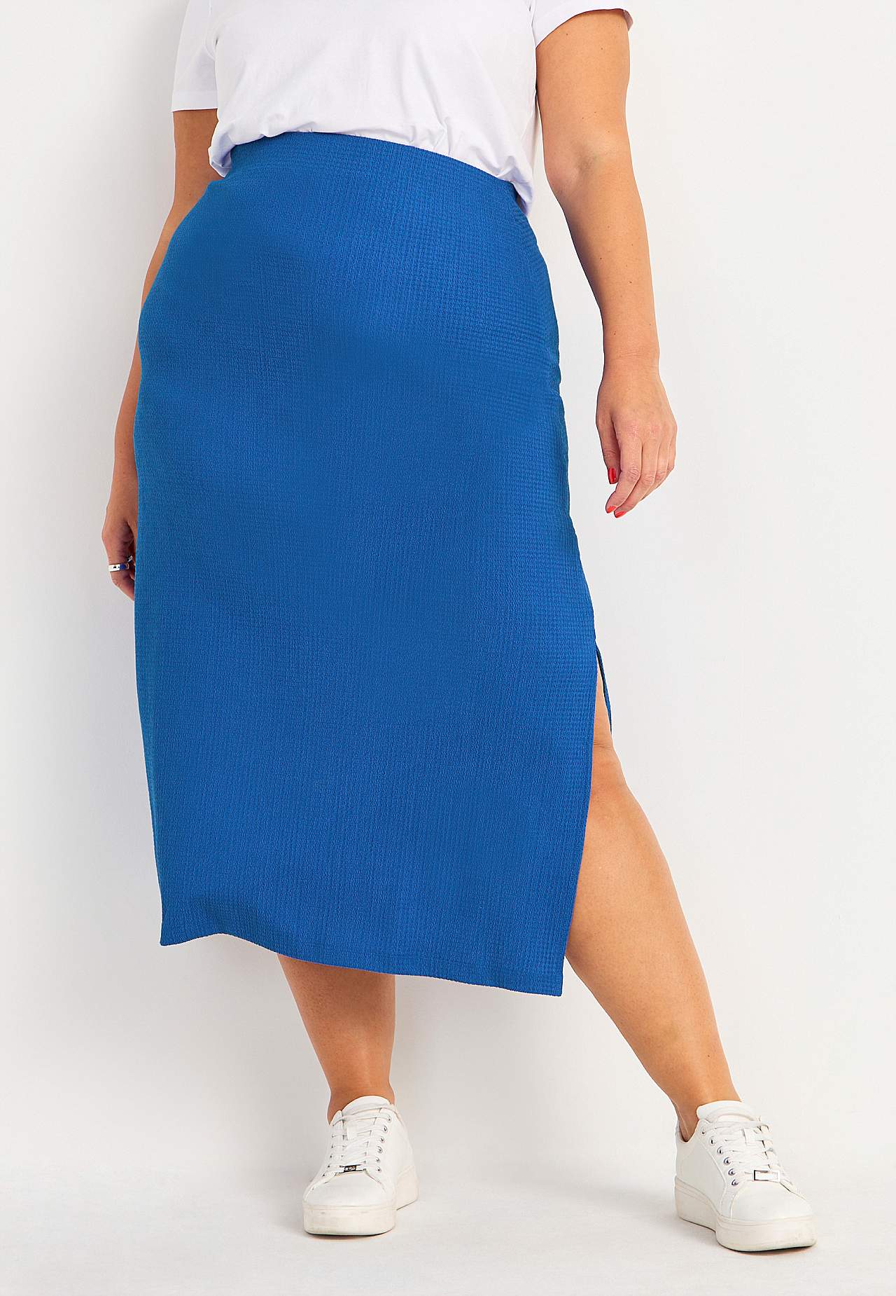 Jersey skirt with slit Janet