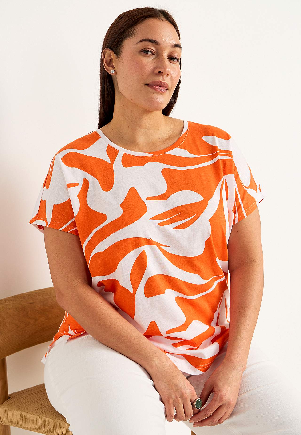 Jersey top with short sleeves