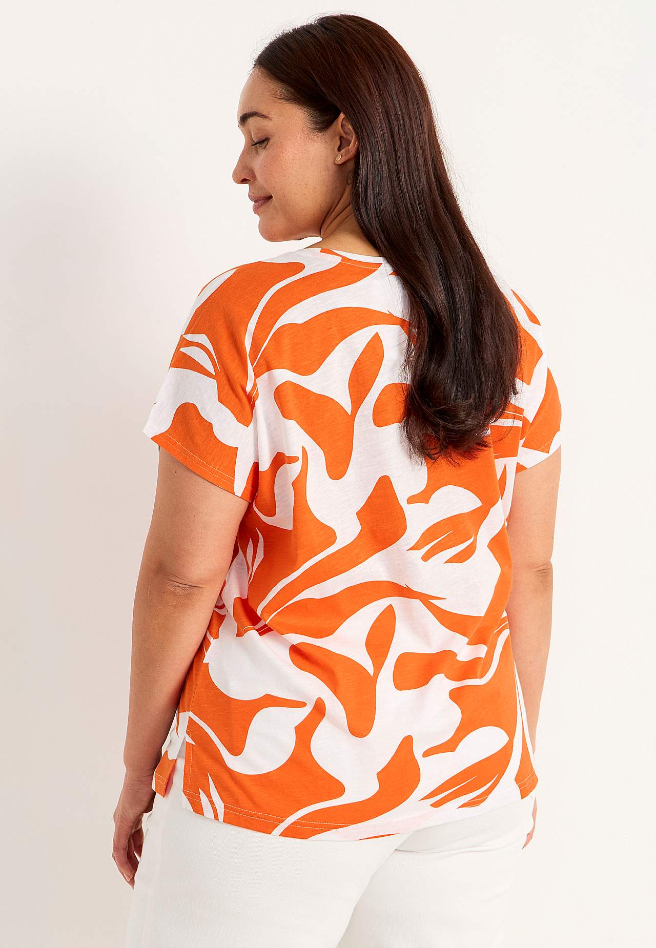 Jersey top with short sleeves
