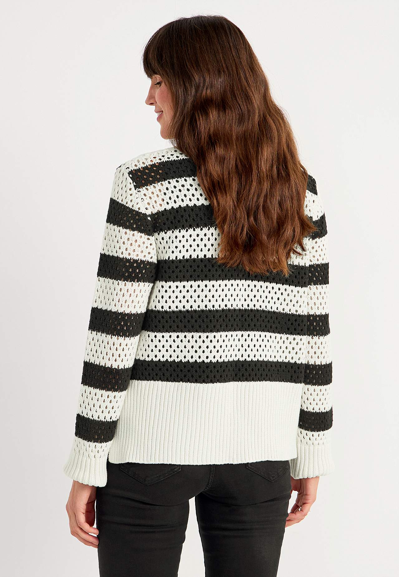 Stitch knit, striped sweater Patricia