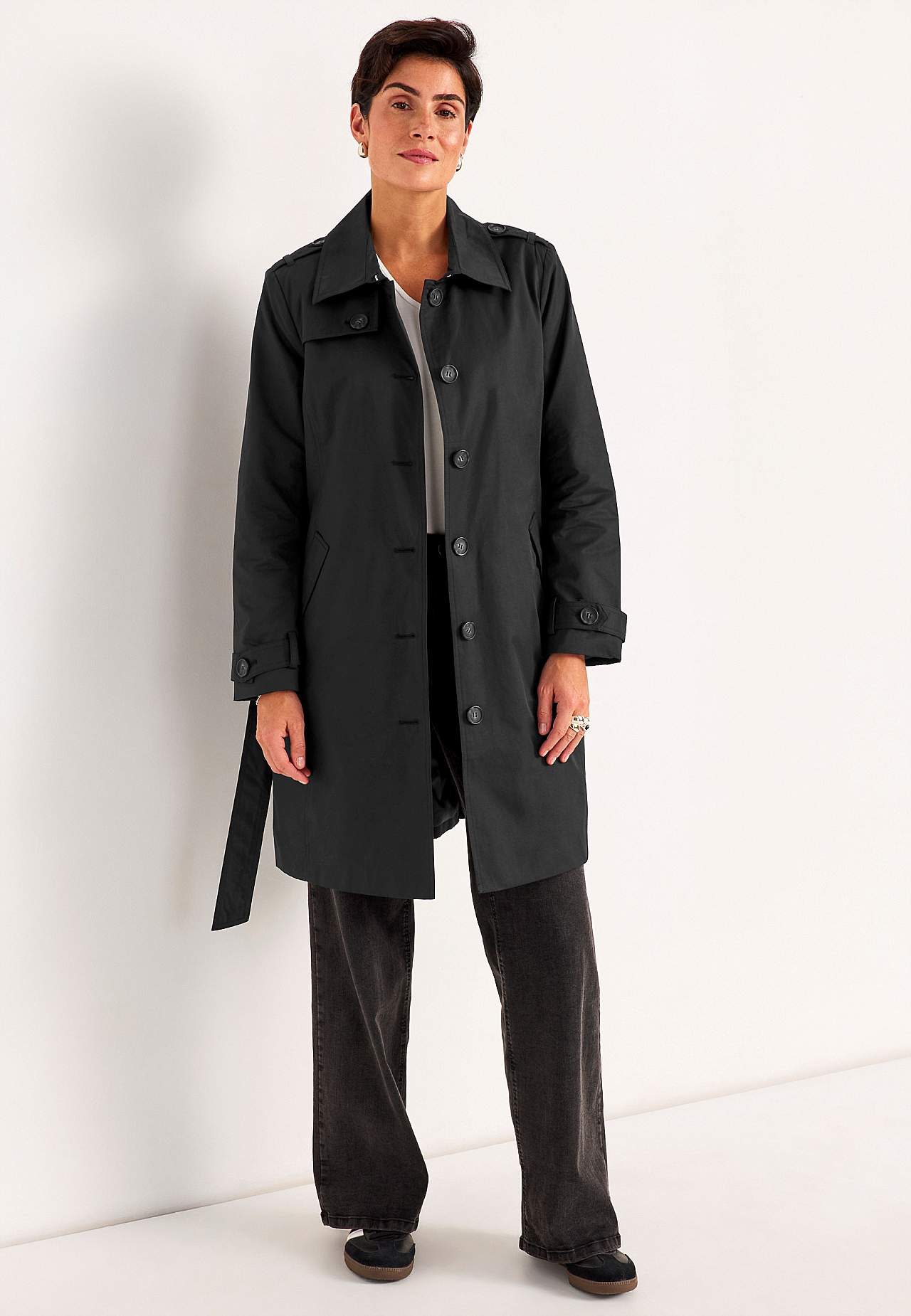 Enkeltradet trenchcoat