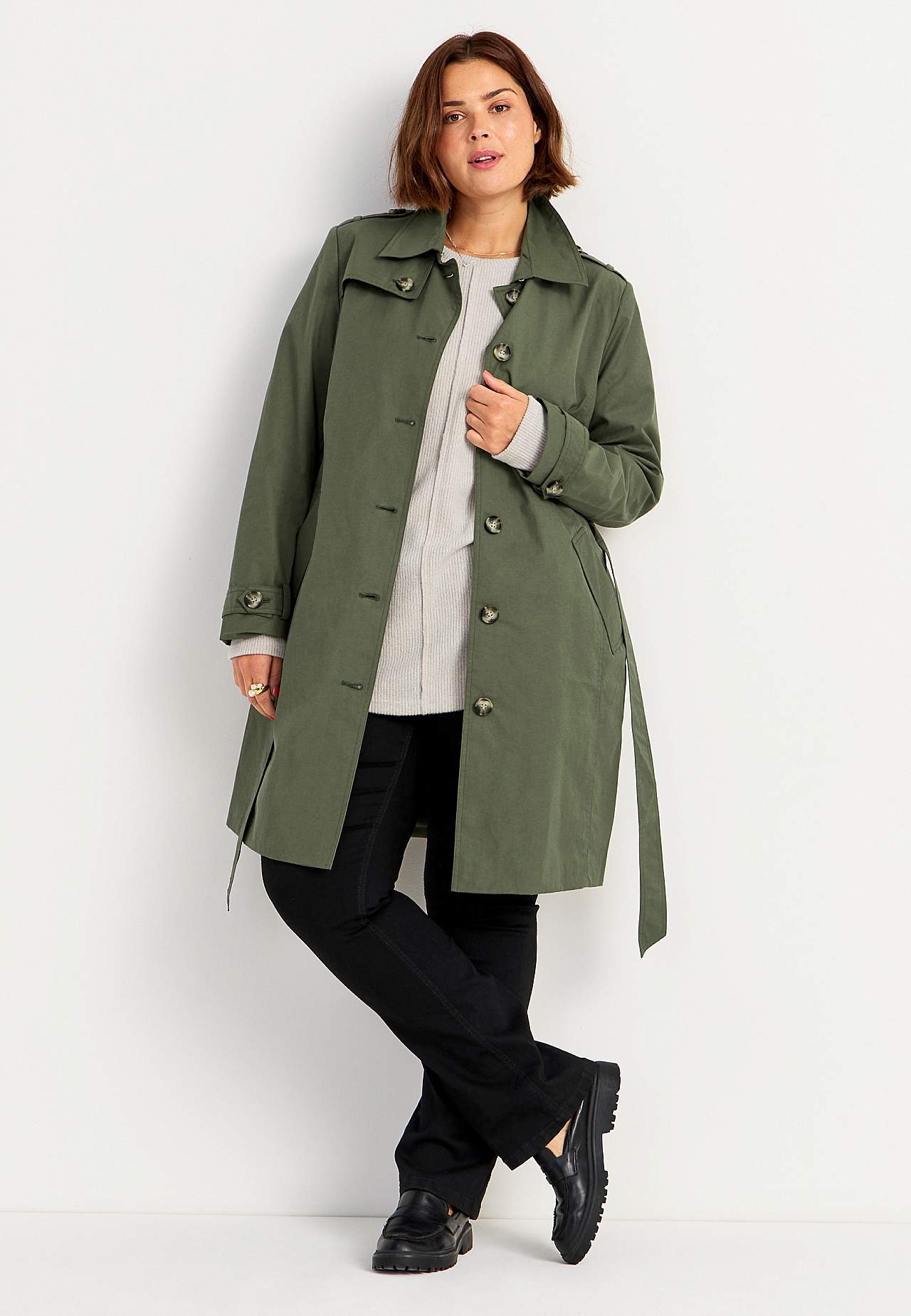 Single-breasted trenchcoat