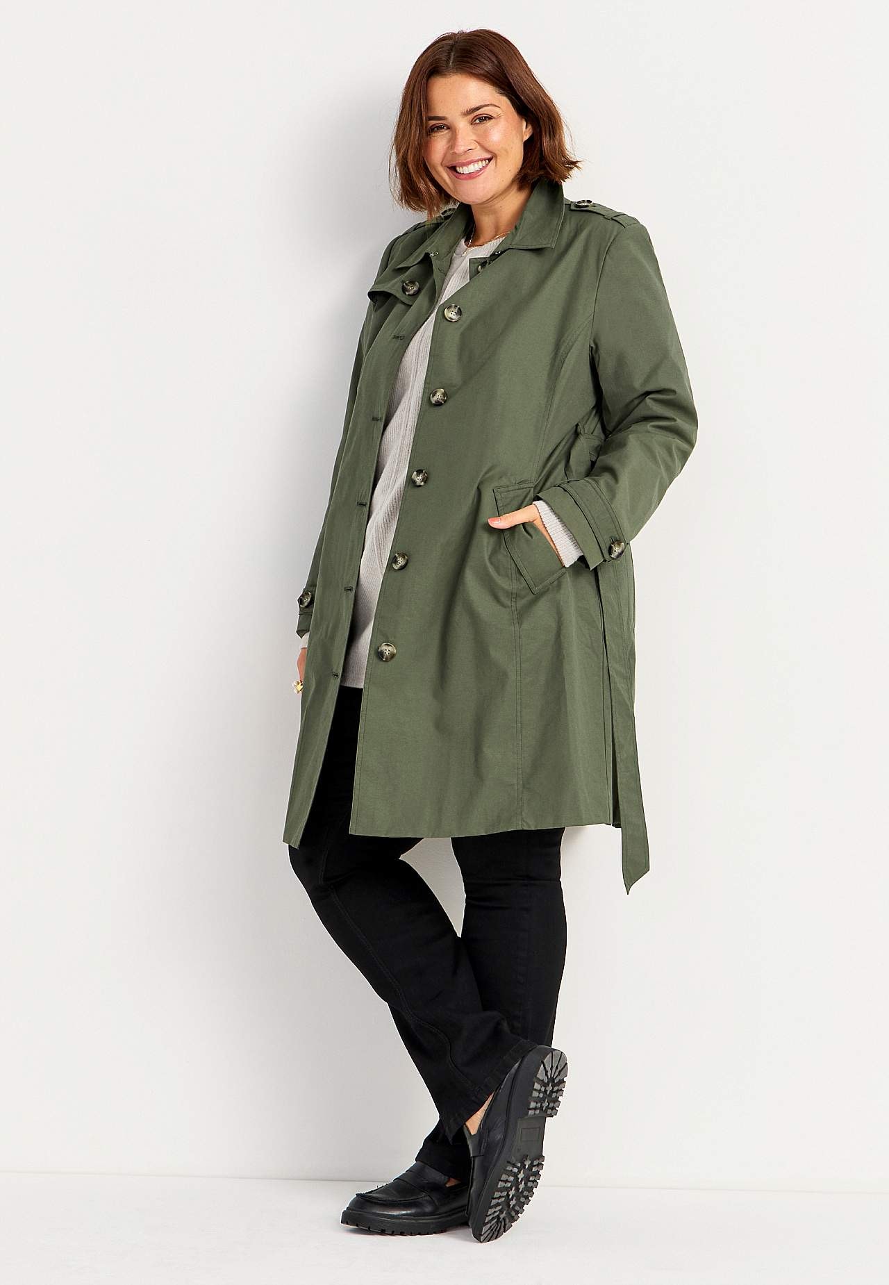 Single-breasted trenchcoat