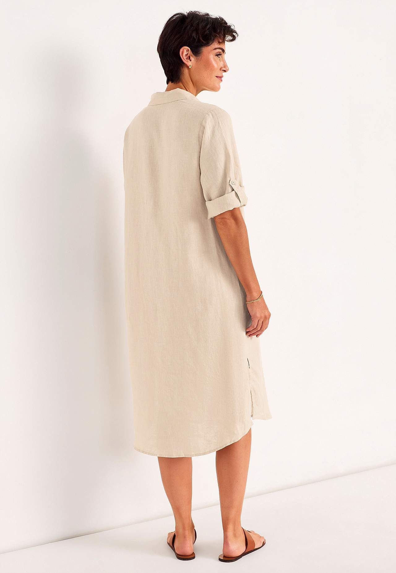 Shirt Premium dress in flax