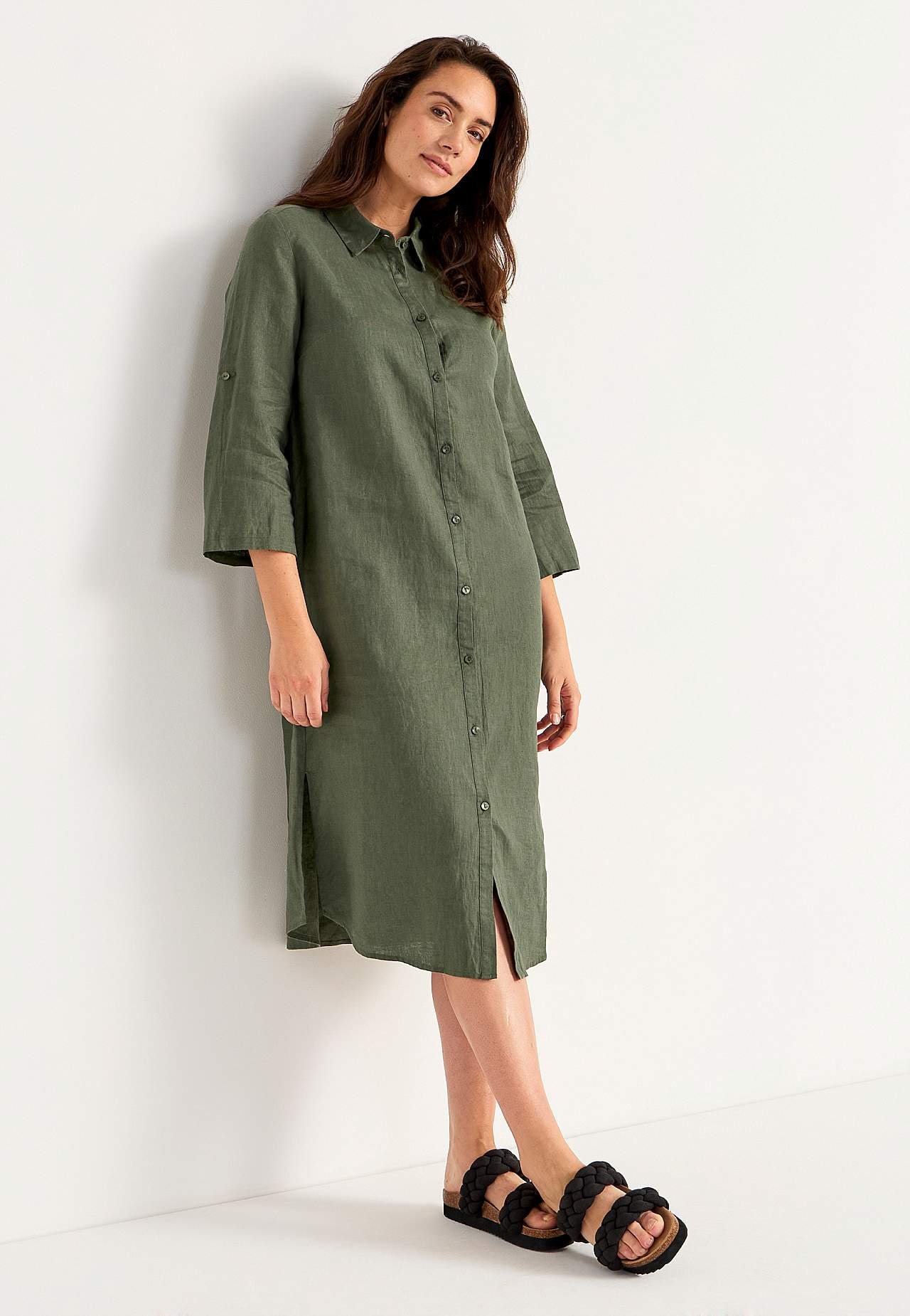 Shirt Premium dress in flax