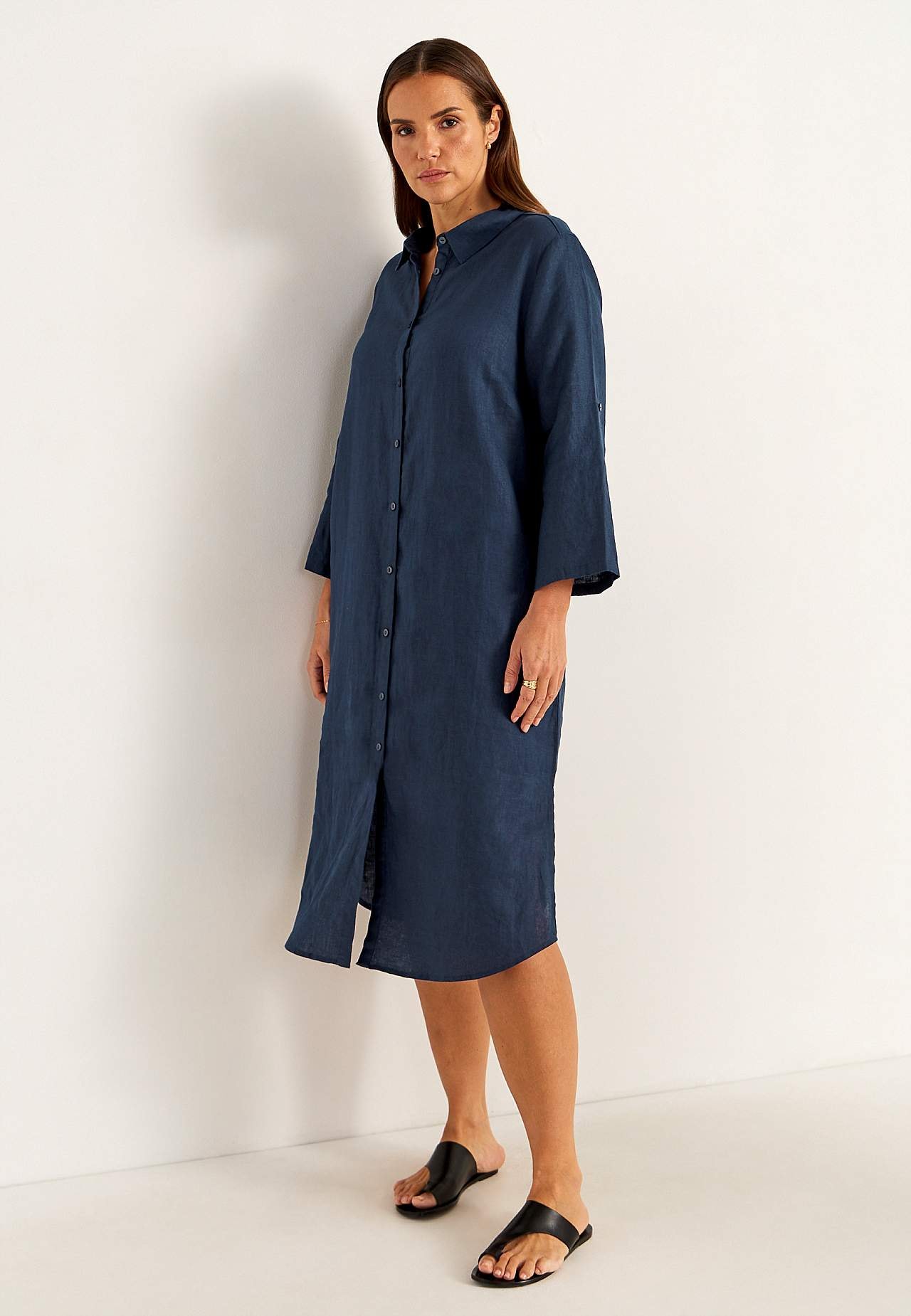 Shirt Premium dress in flax