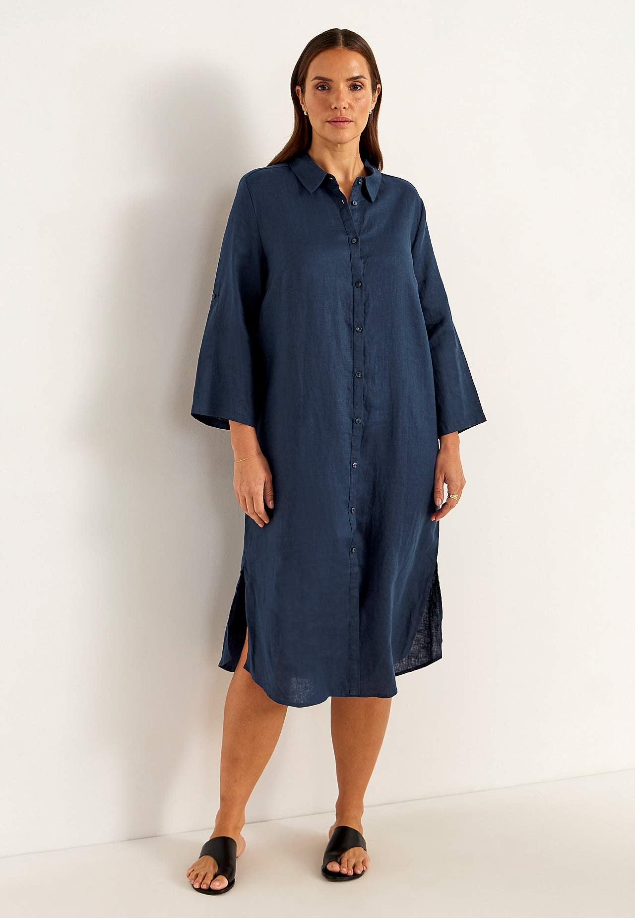 Shirt Premium dress in flax