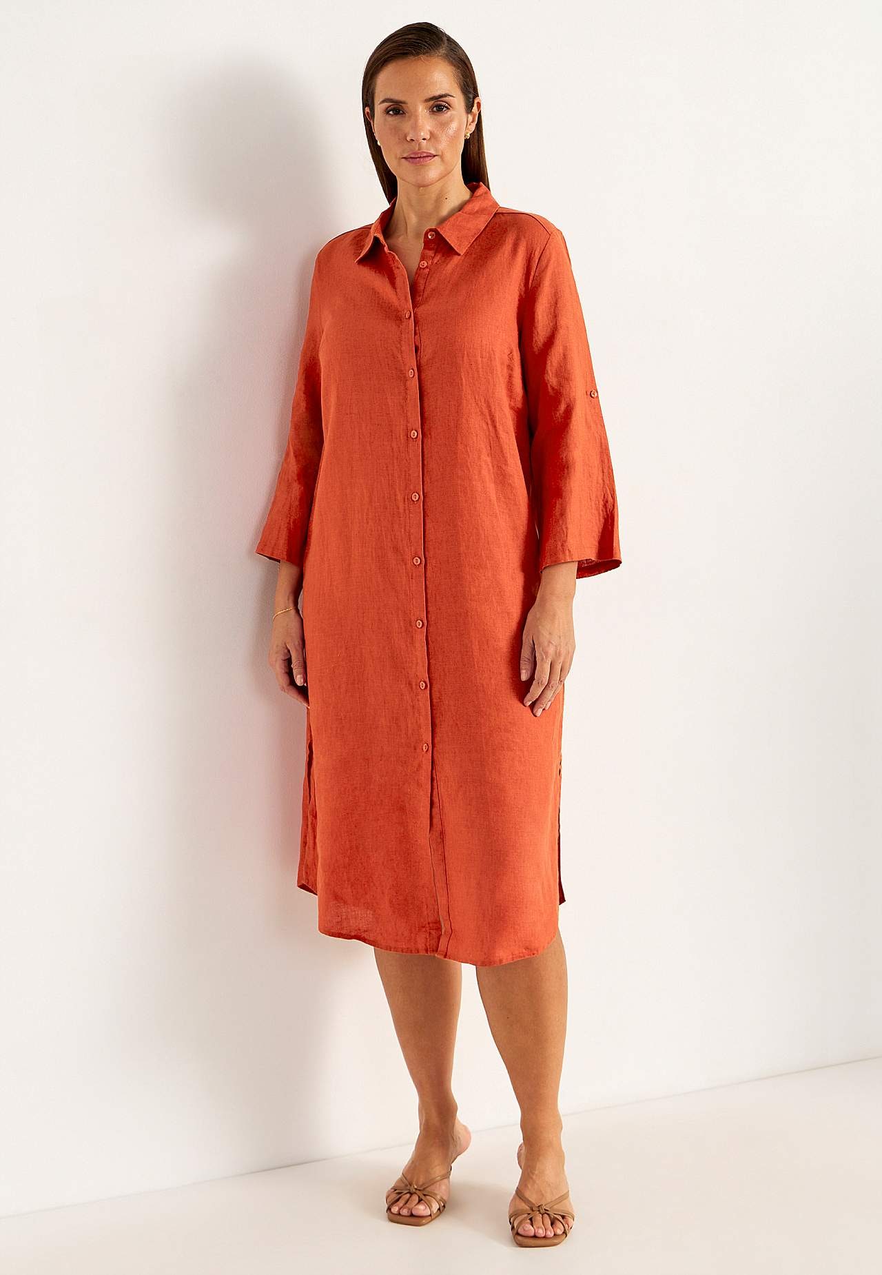 Shirt Premium dress in flax