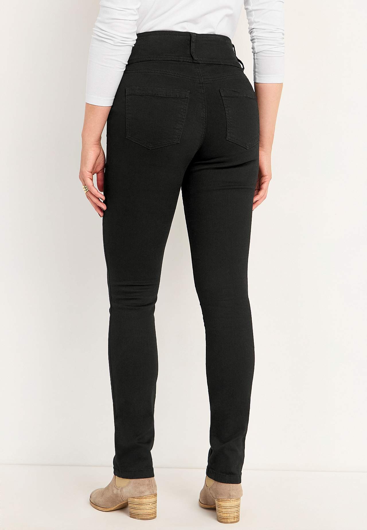 Slim jeans with high rise - three lengths