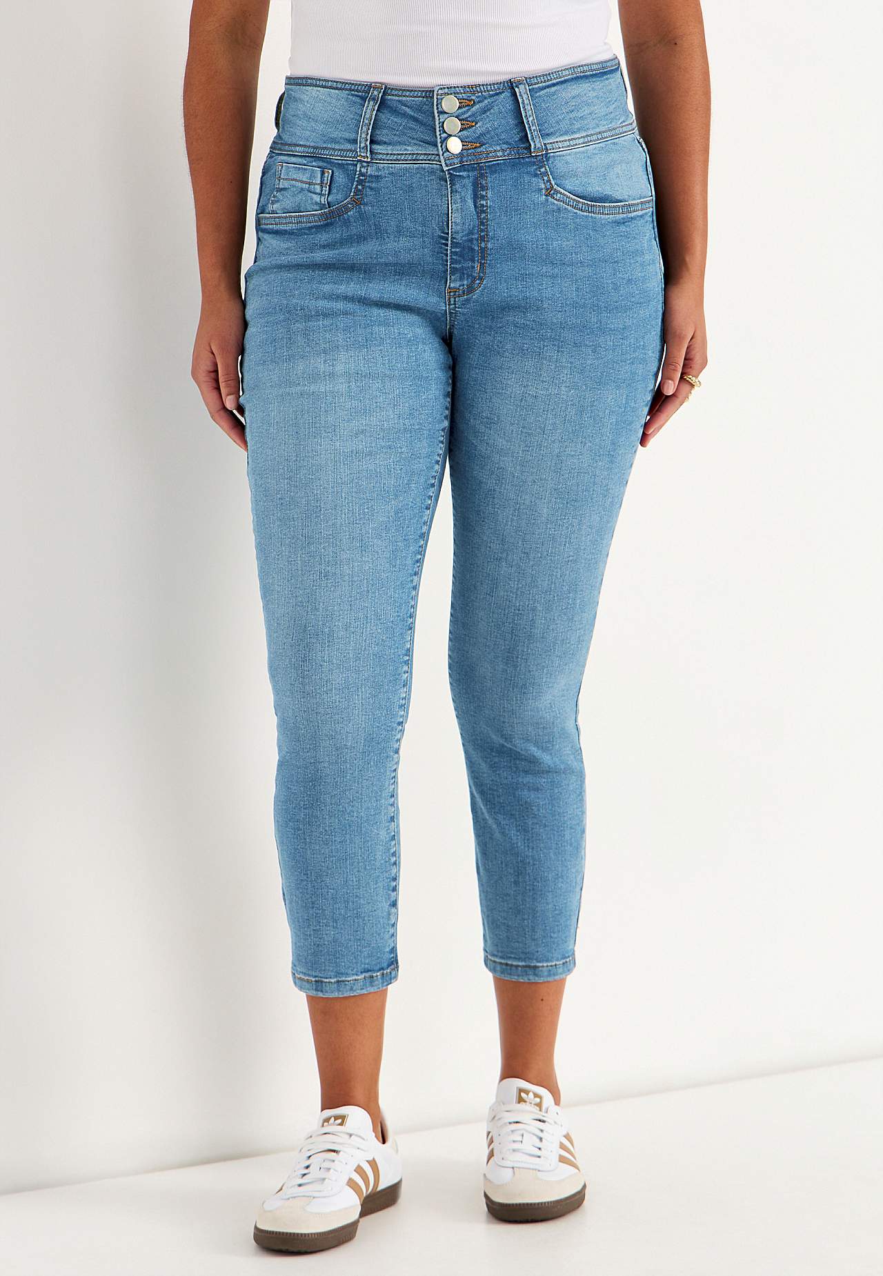 Slim jeans with high rise - three lengths Jennifer