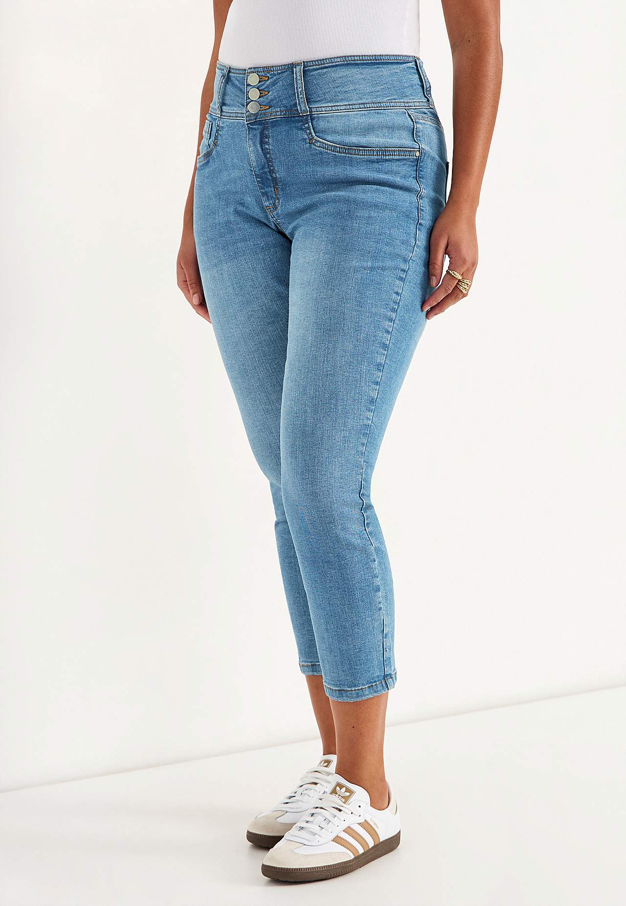 Slim jeans with high rise - three lengths Jennifer