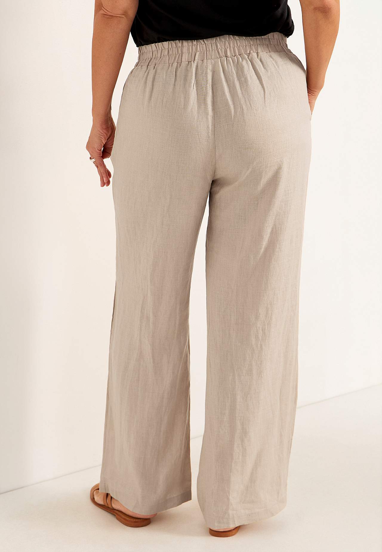 Linen Premium trousers with wide legs