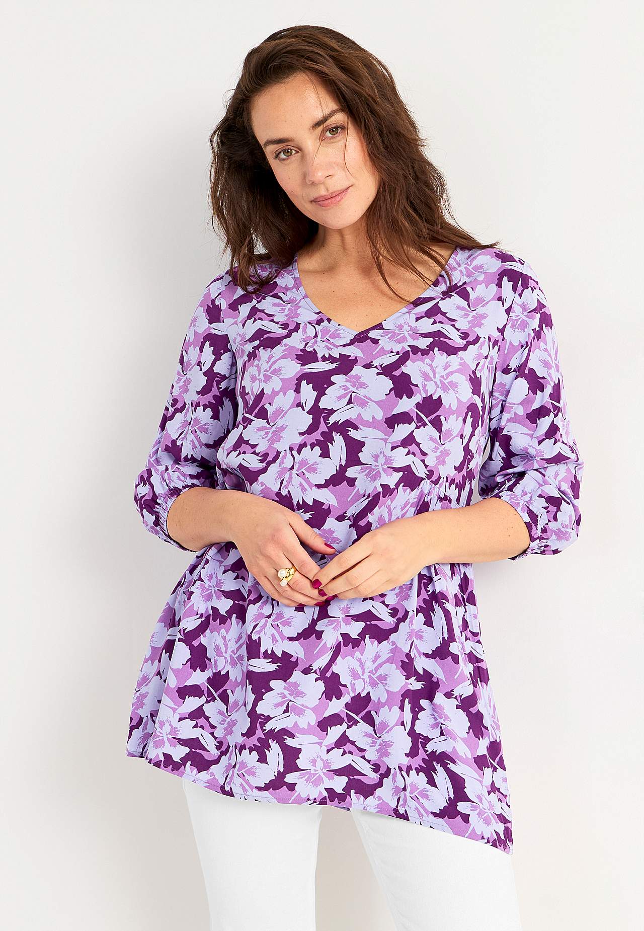 Tunic with 3/4 sleeve