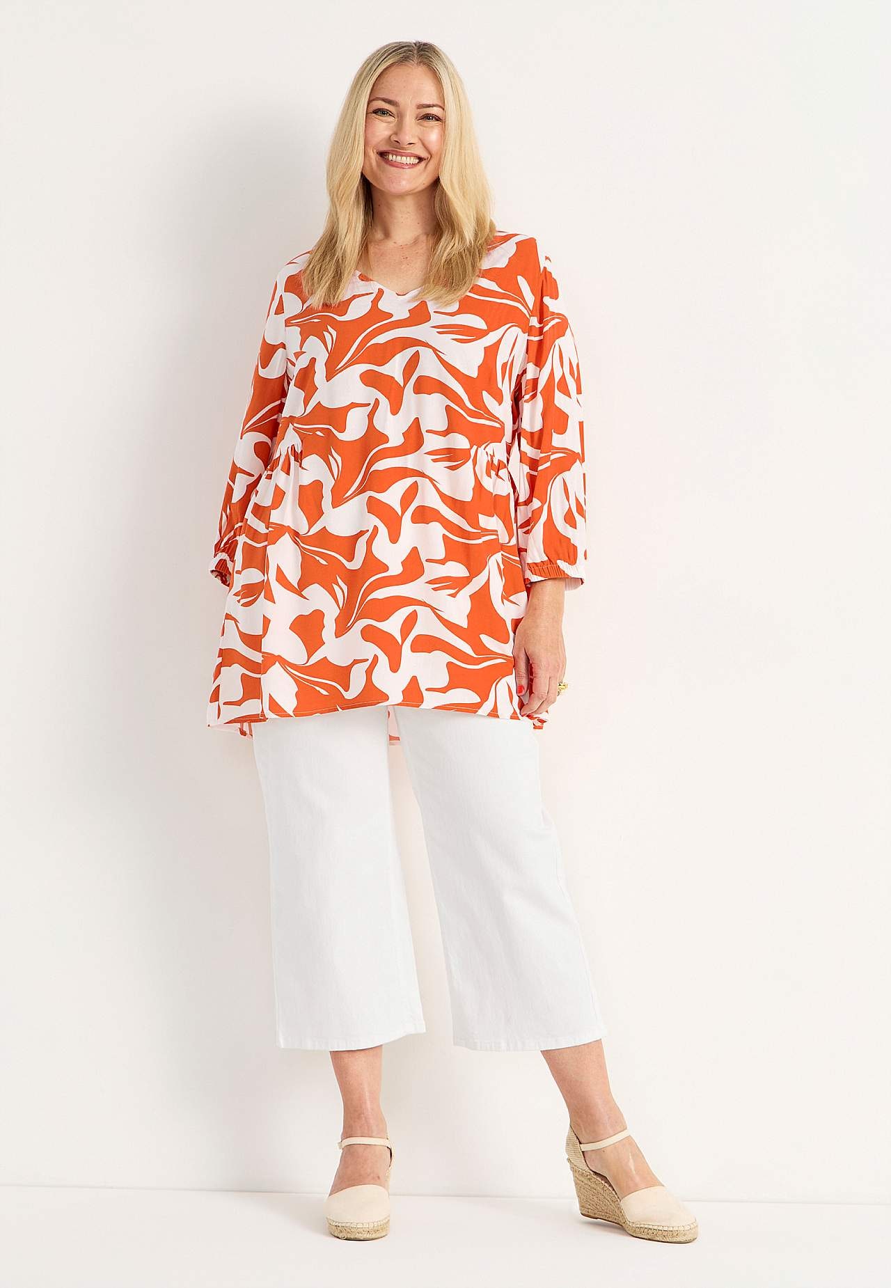Tunic with 3/4 sleeve