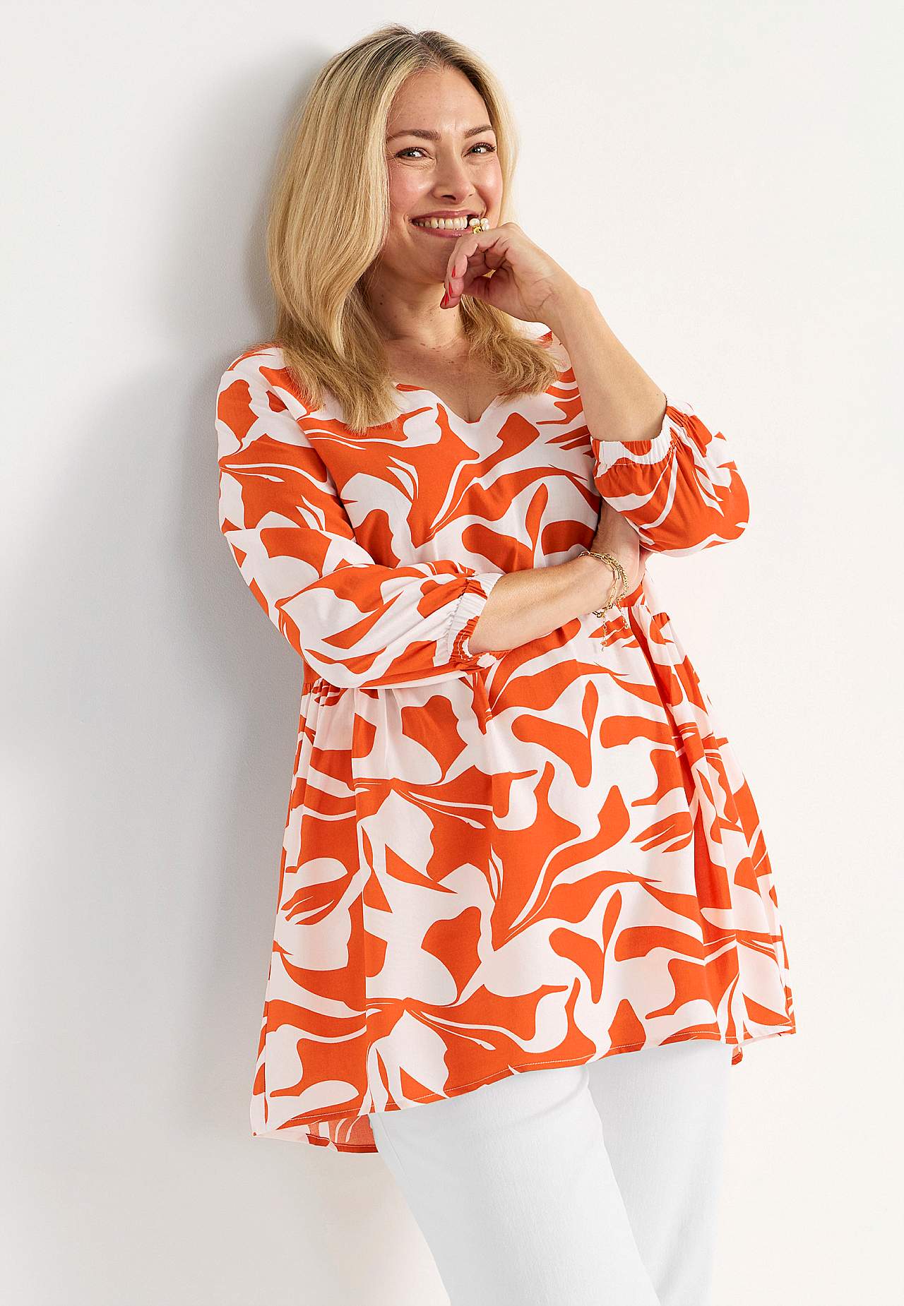Tunic with 3/4 sleeve