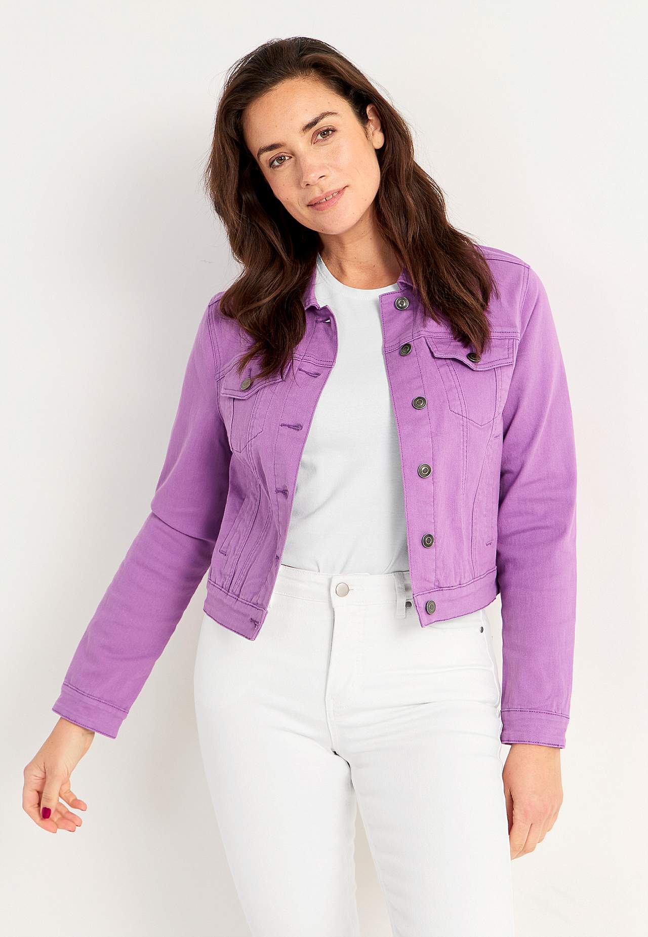 Denim jacket with stretch