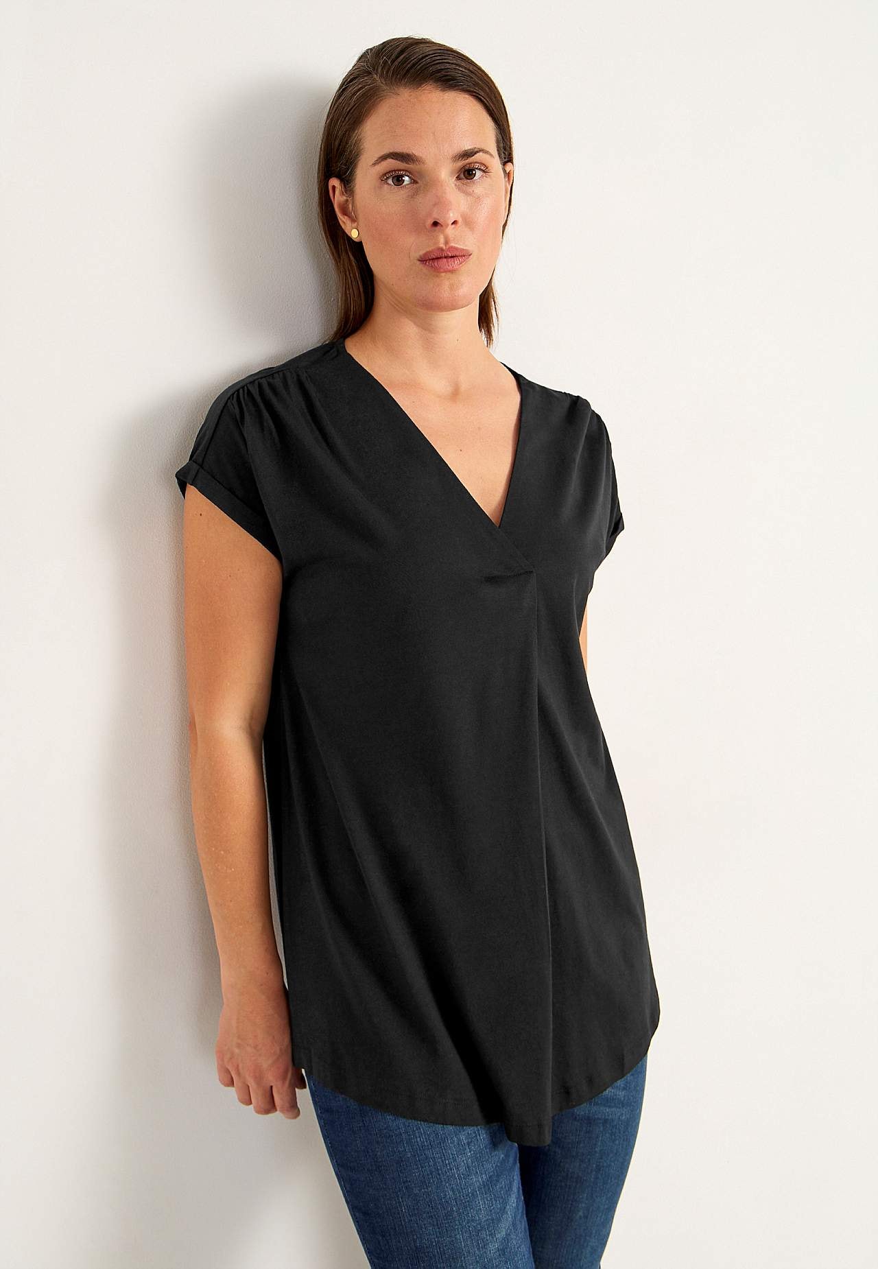 Short-sleeved jersey tuniq