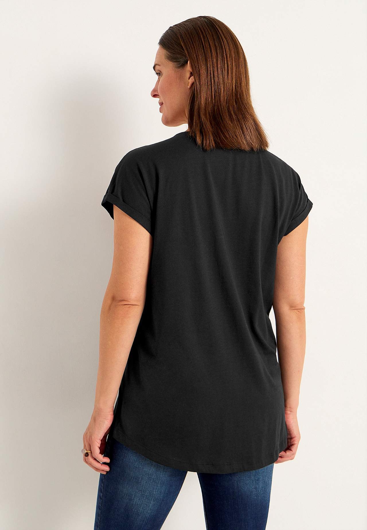 Short-sleeved jersey tuniq