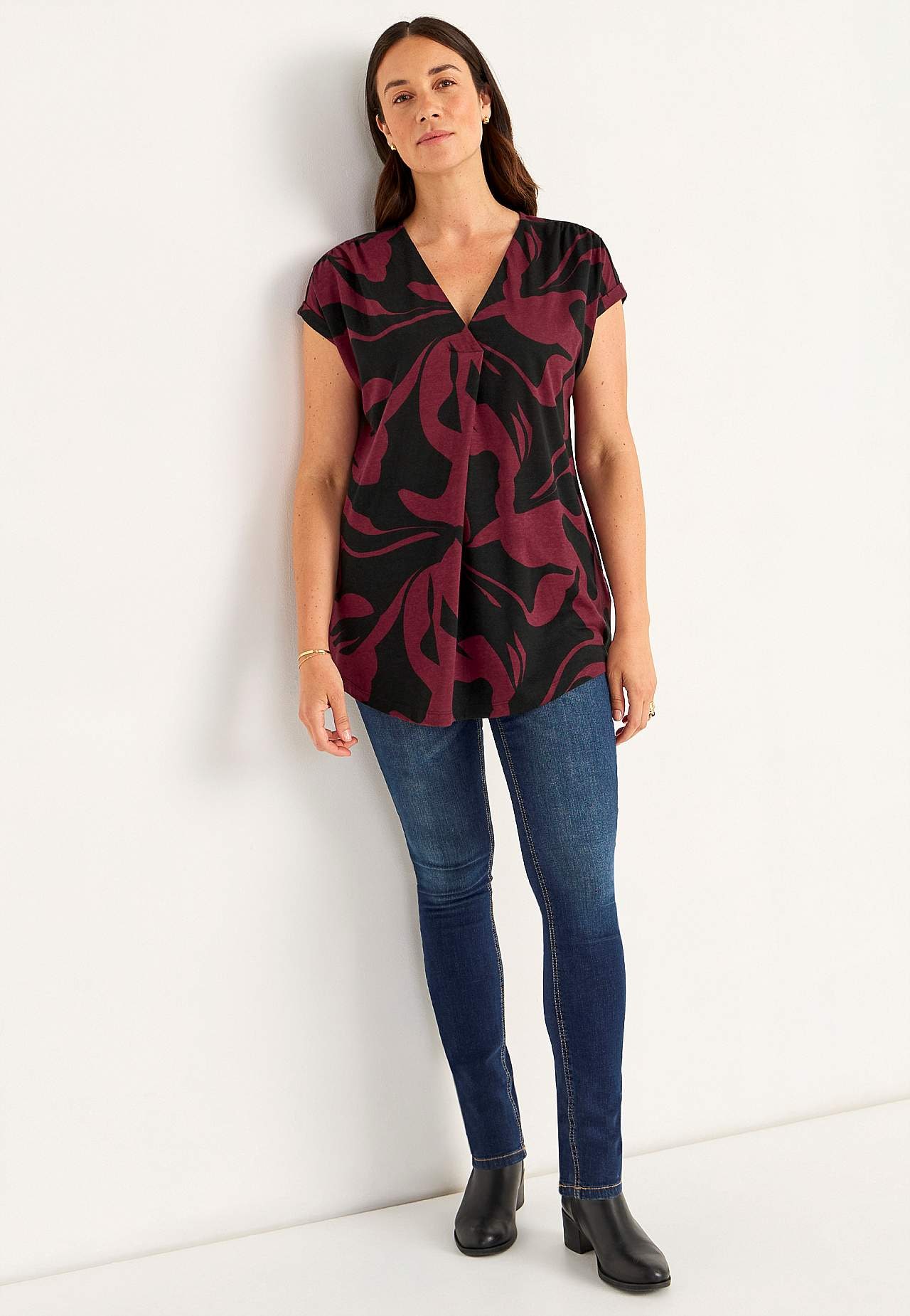 Short-sleeved jersey tuniq
