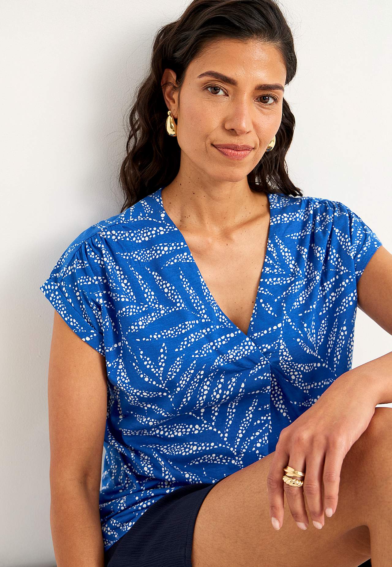 Short-sleeved jersey tuniq