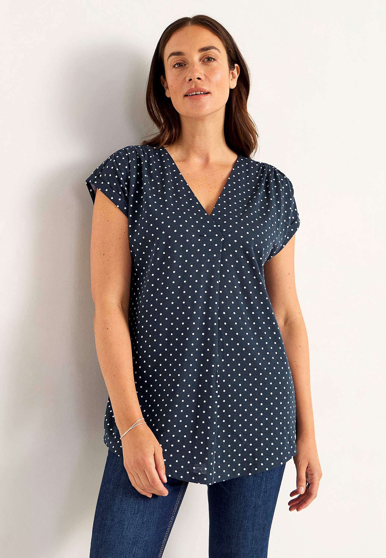 Short-sleeved jersey tuniq