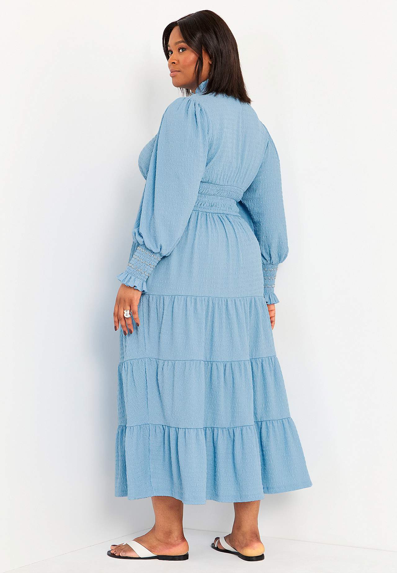 Long-sleeved maxi dress