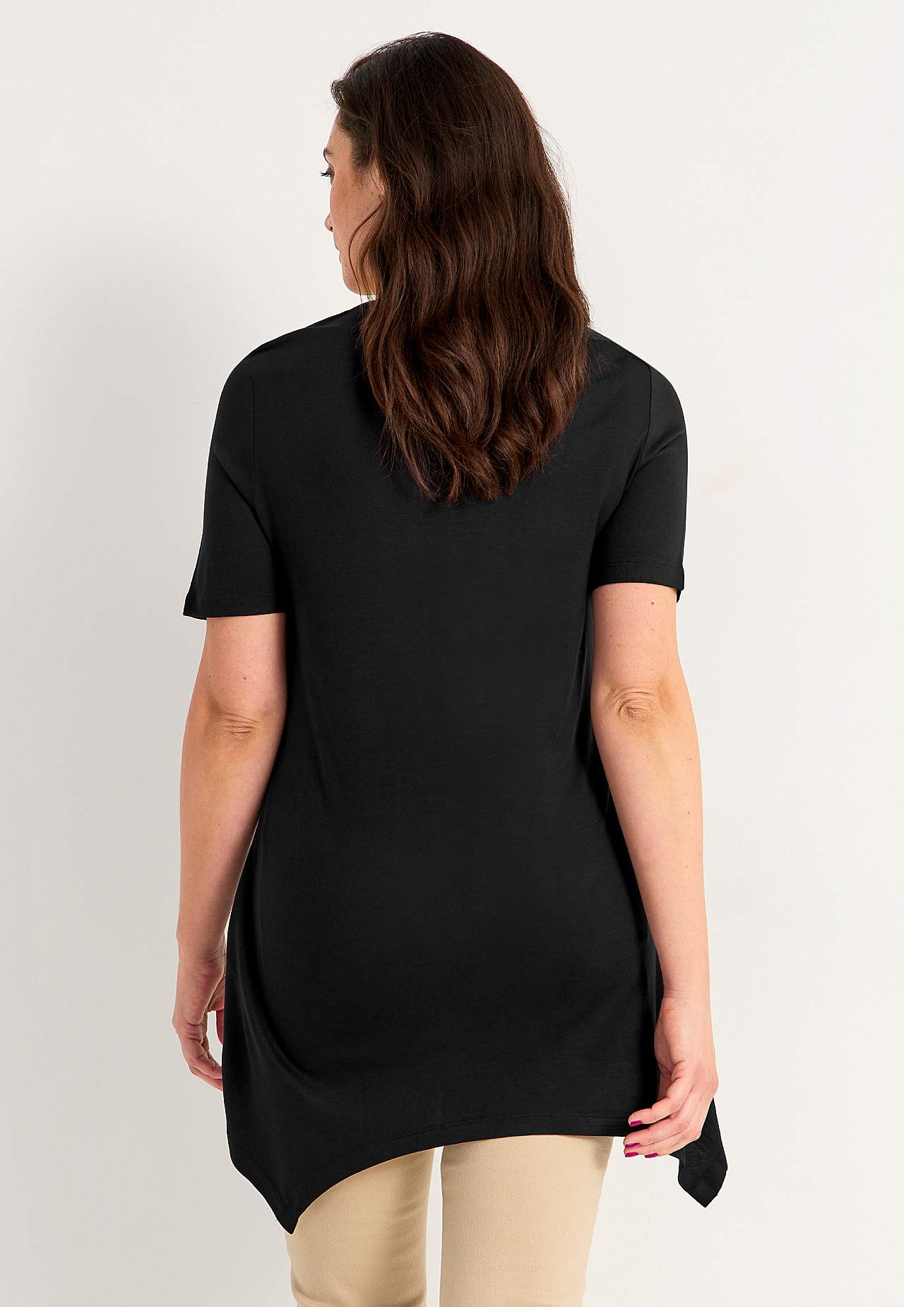 Asymmetric jersey tuniq
