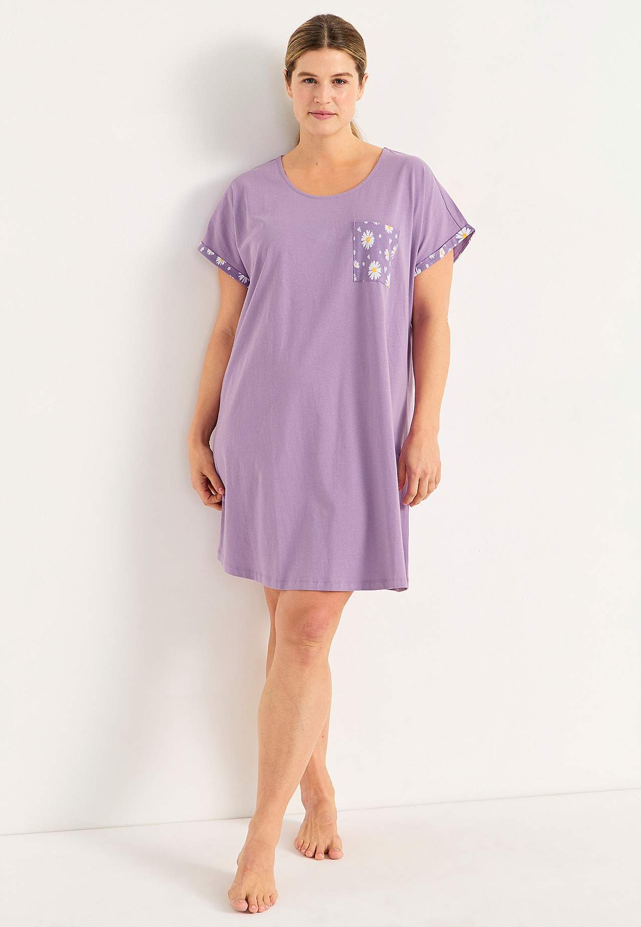 Nightdresses with chest pocket 2-pack