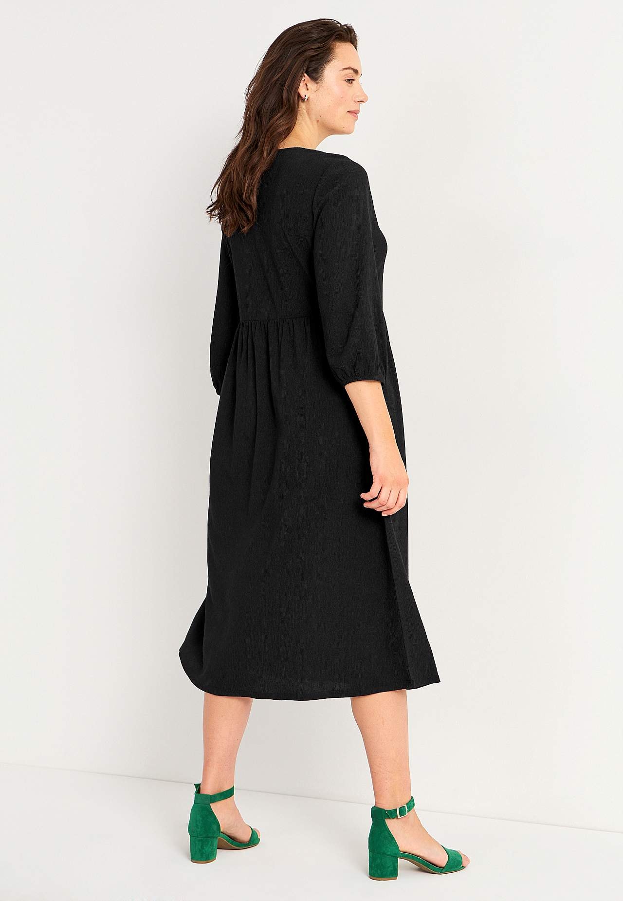 Jersey dress with structural pattern