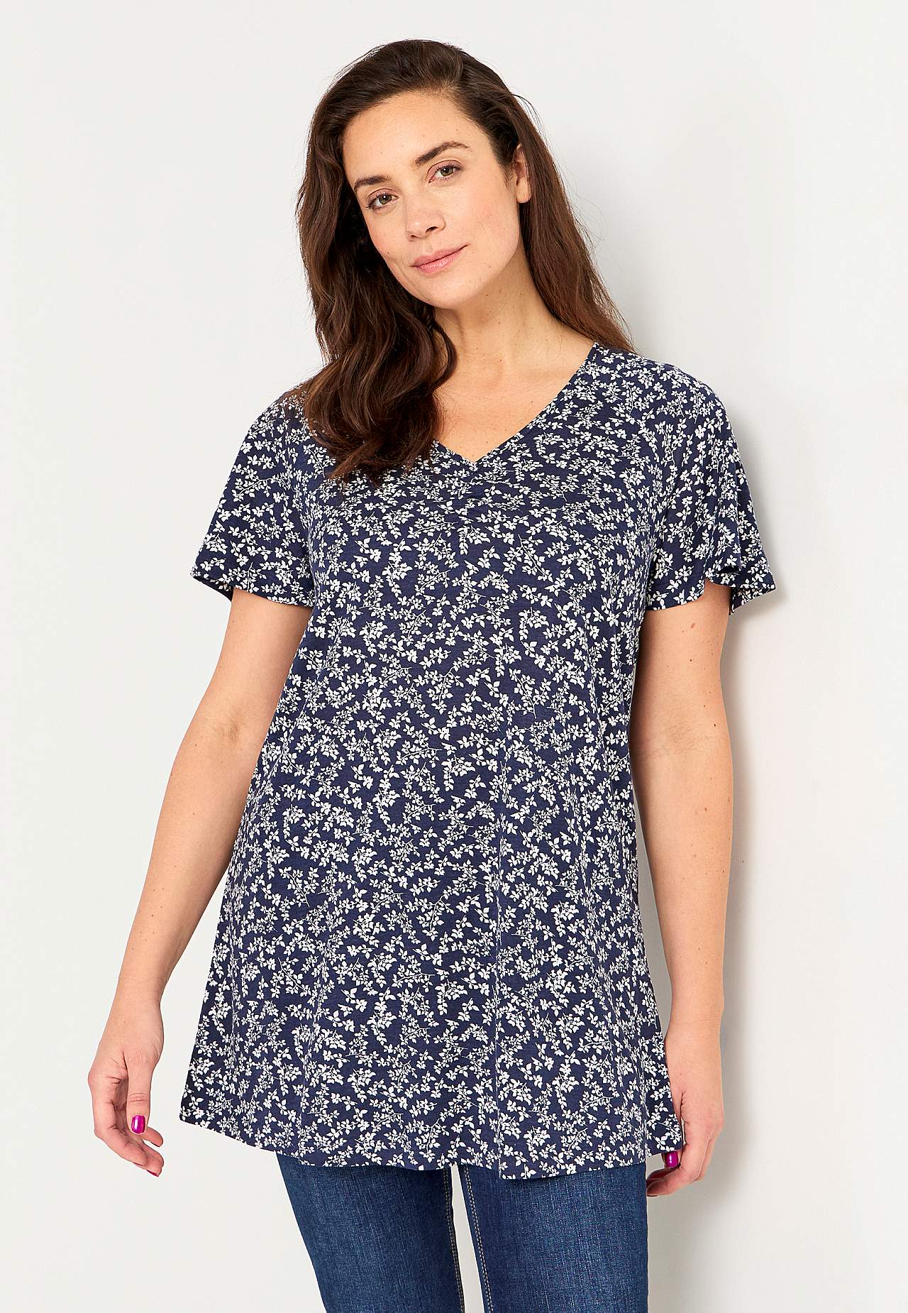 Jersey tuniq with short sleeves