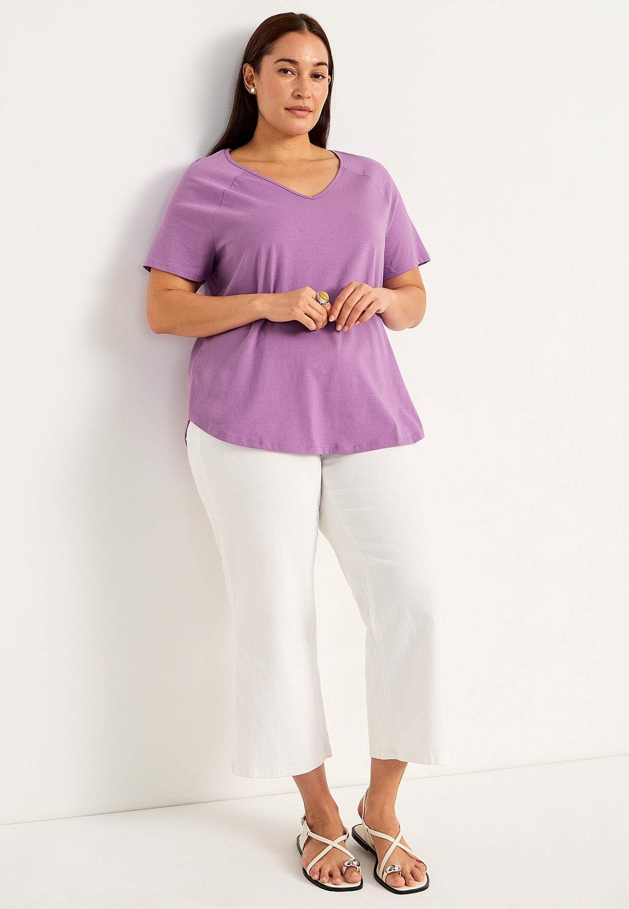 Jersey top with raglan sleeve 2-pack