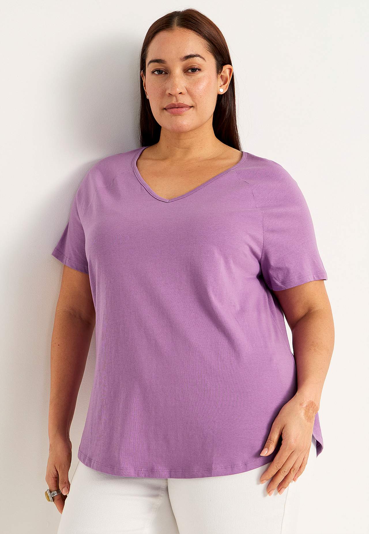 Jersey top with raglan sleeve 2-pack