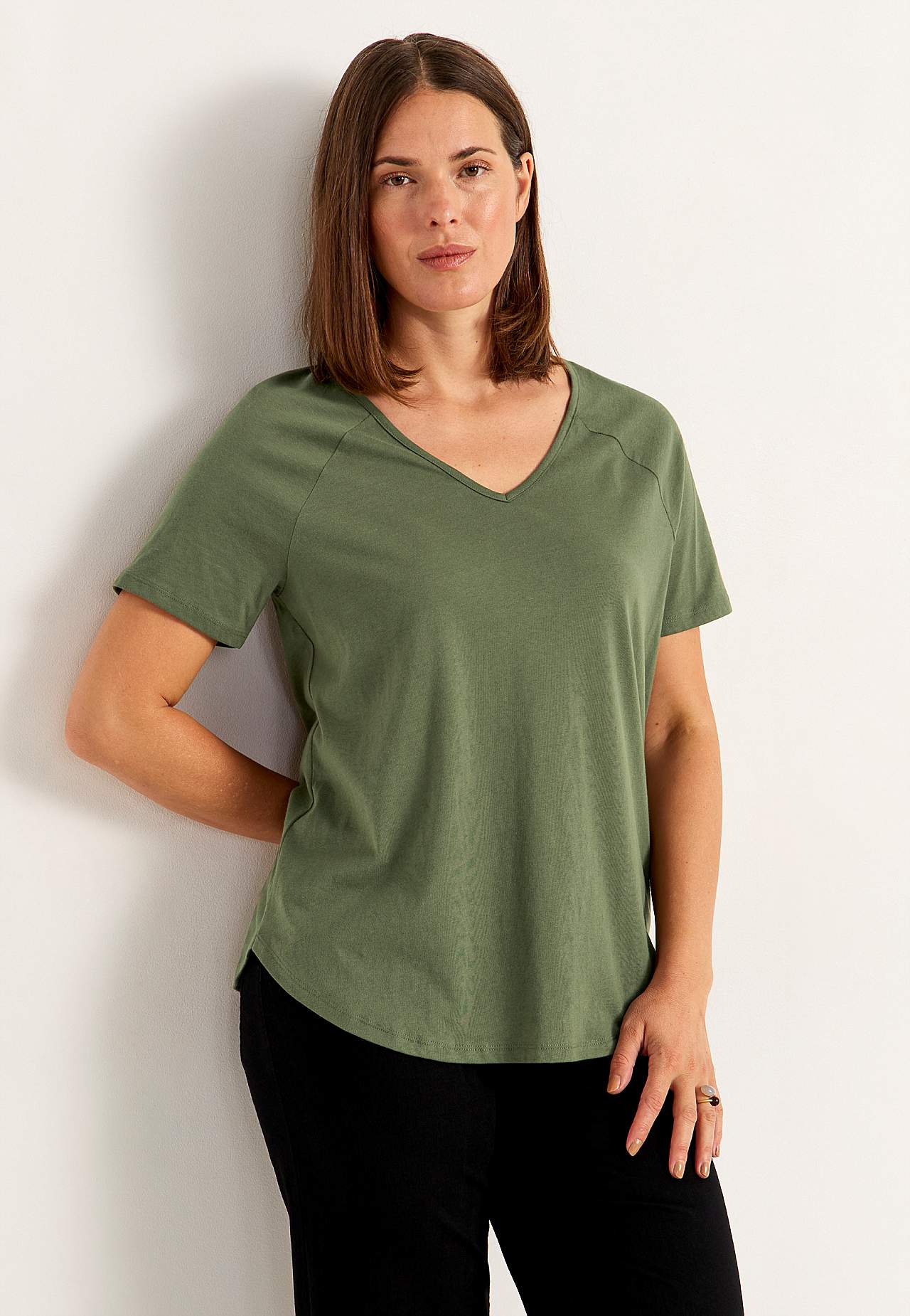 Jersey top with raglan sleeve 2-pack