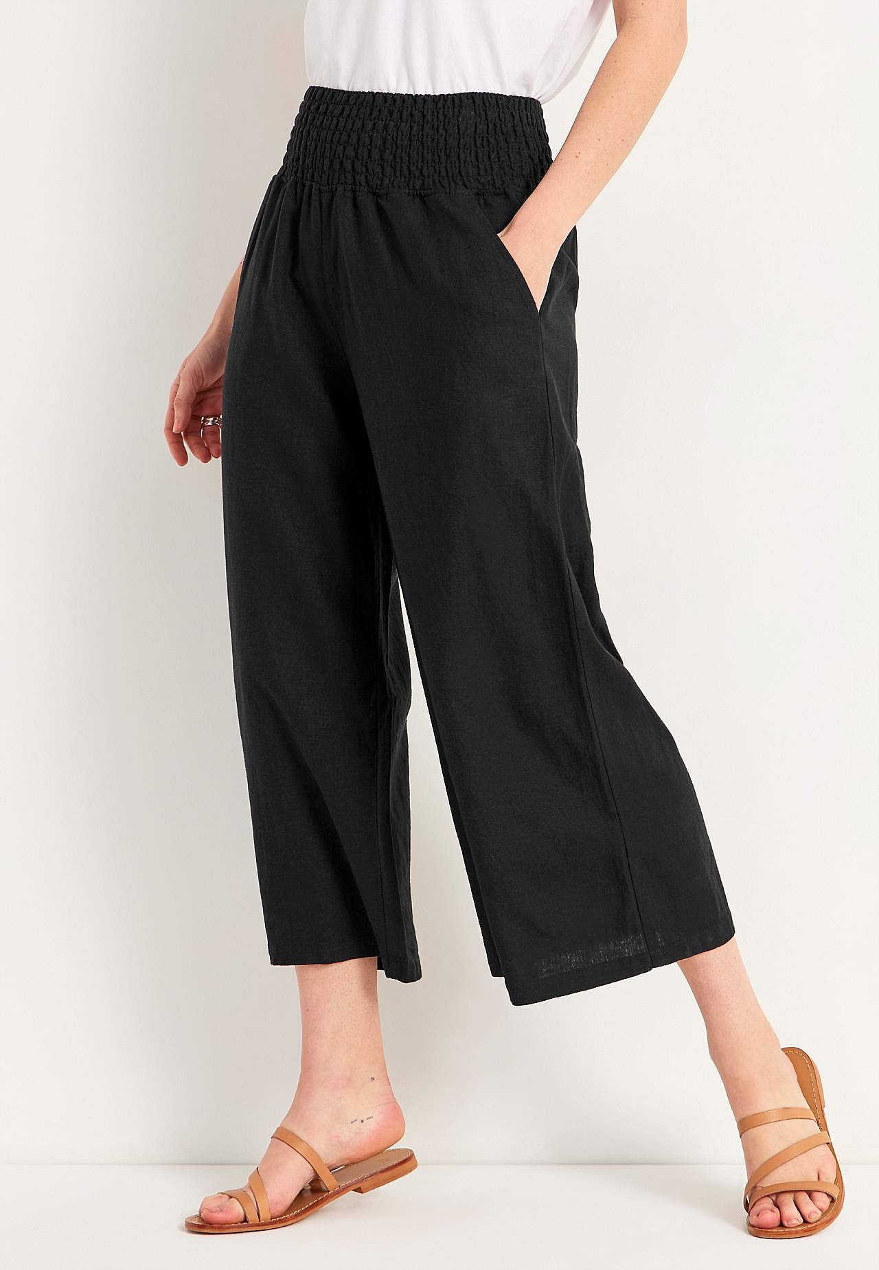 Culotte trousers in linen mix Lisette