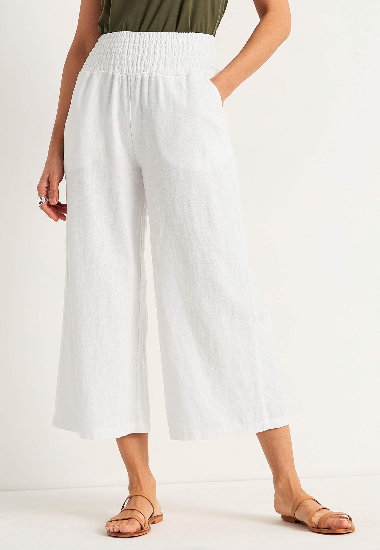 Culotte trousers in linen mix Lisette
