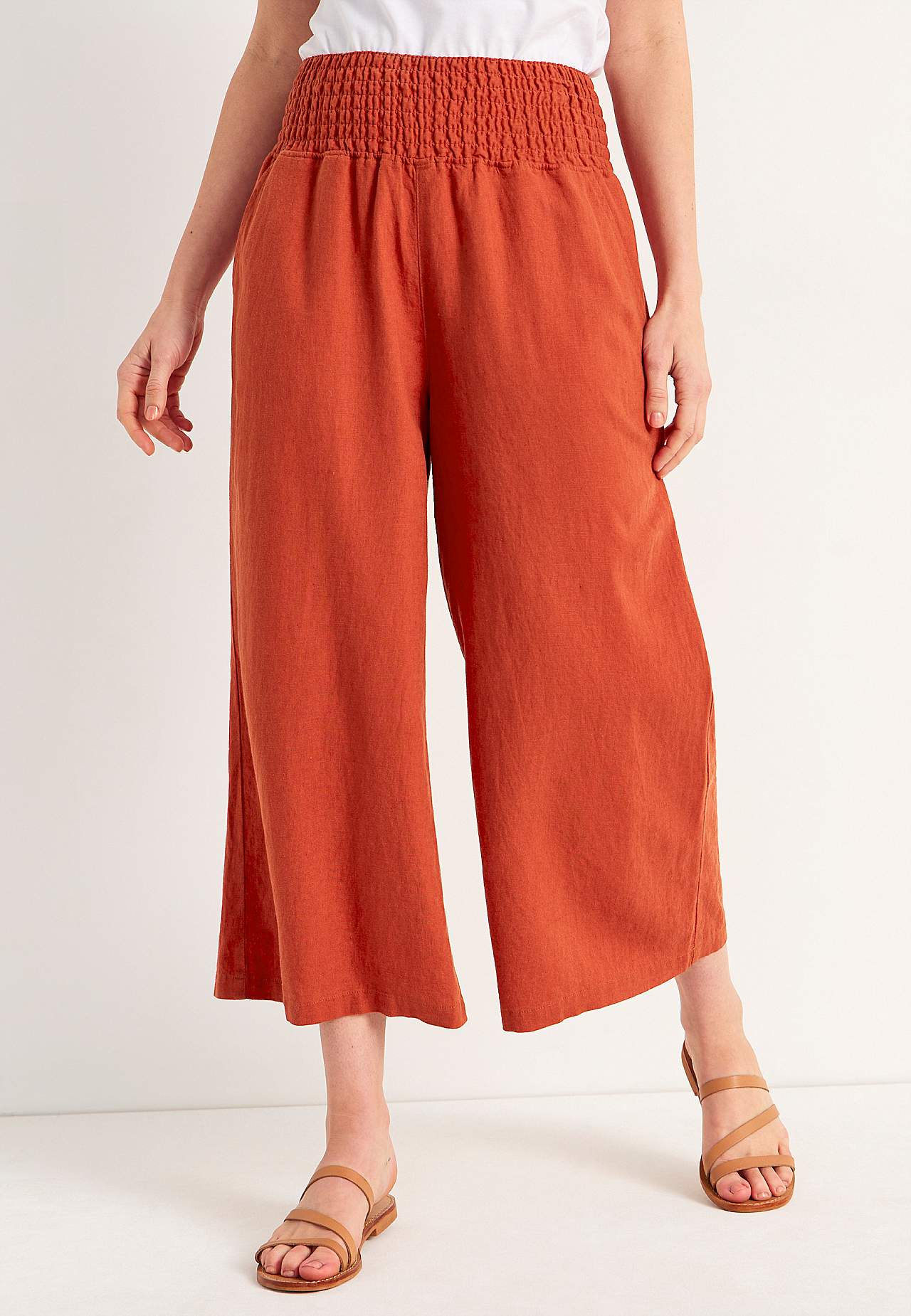 Culotte trousers in linen mix Lisette