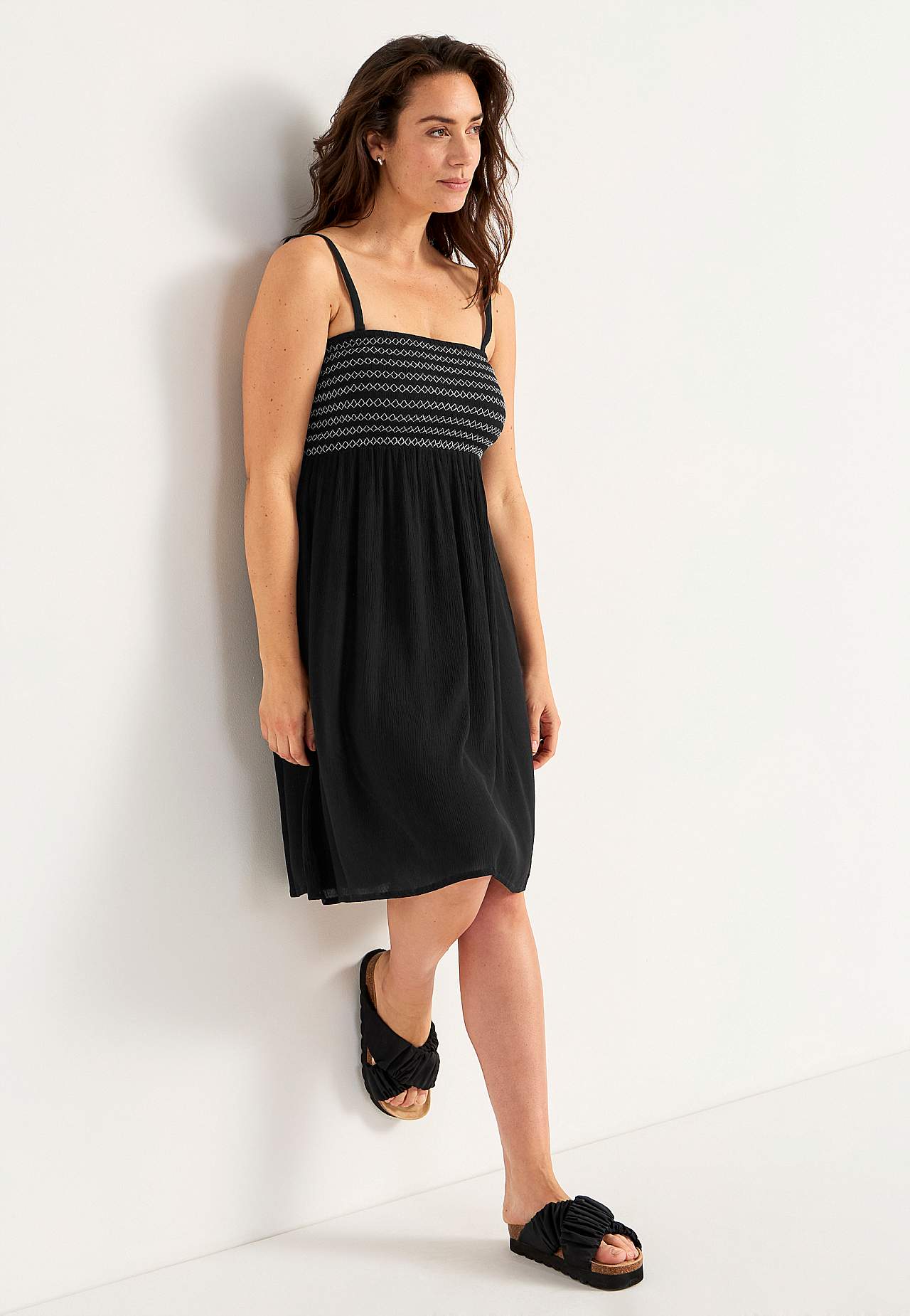Dress with smocking