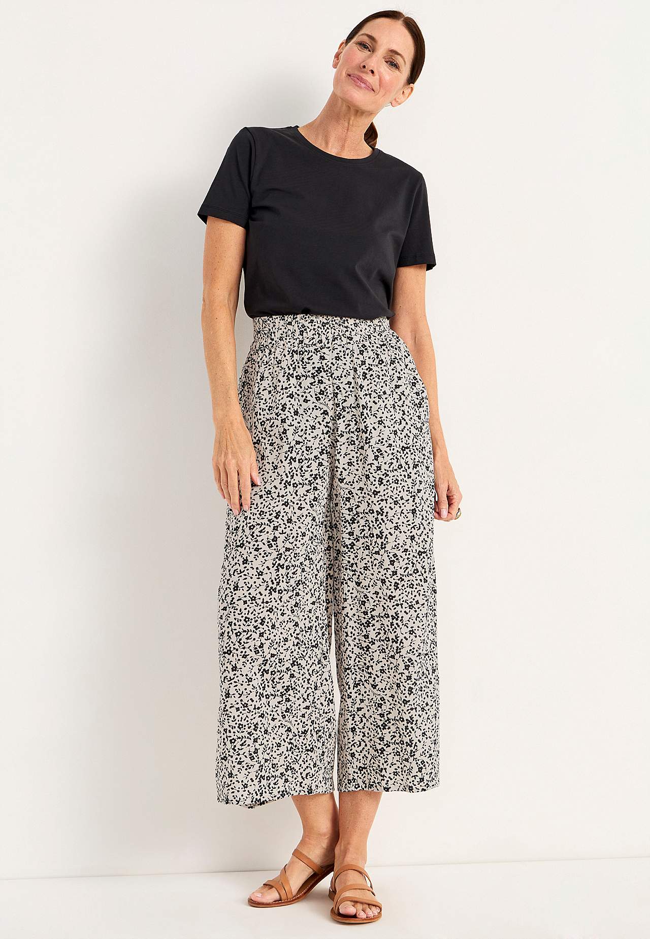 Crepe culotte trousers Mia