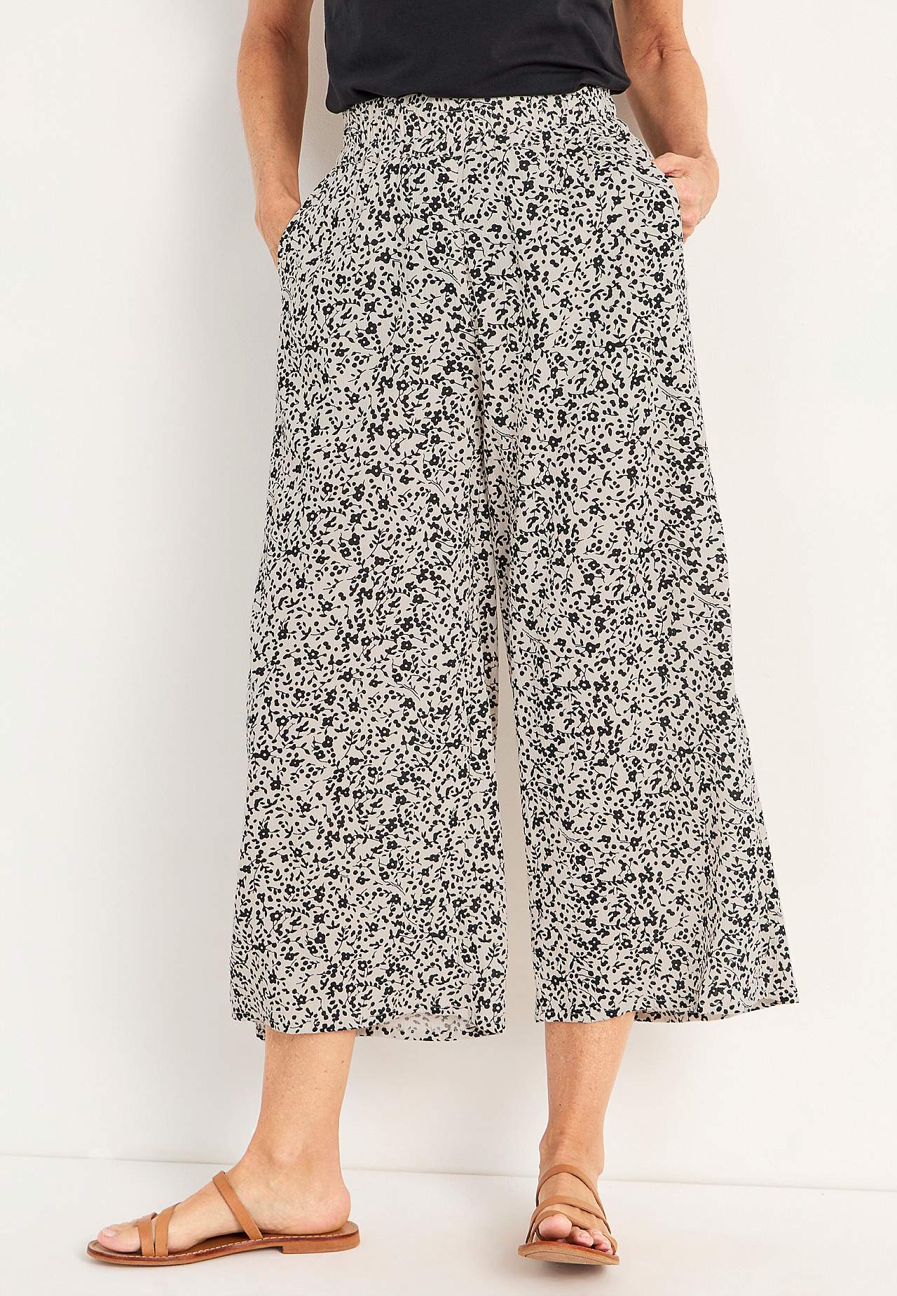 Crepe culotte trousers Mia