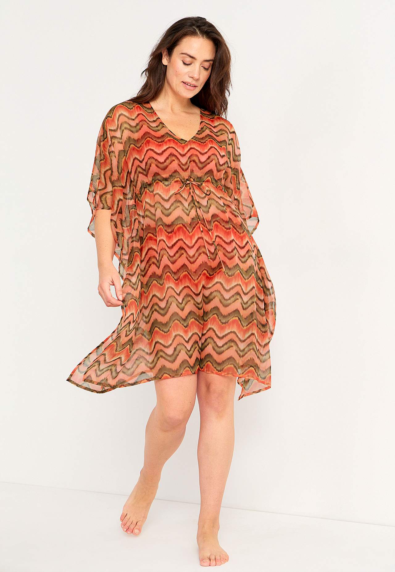 Patterned beach caftan