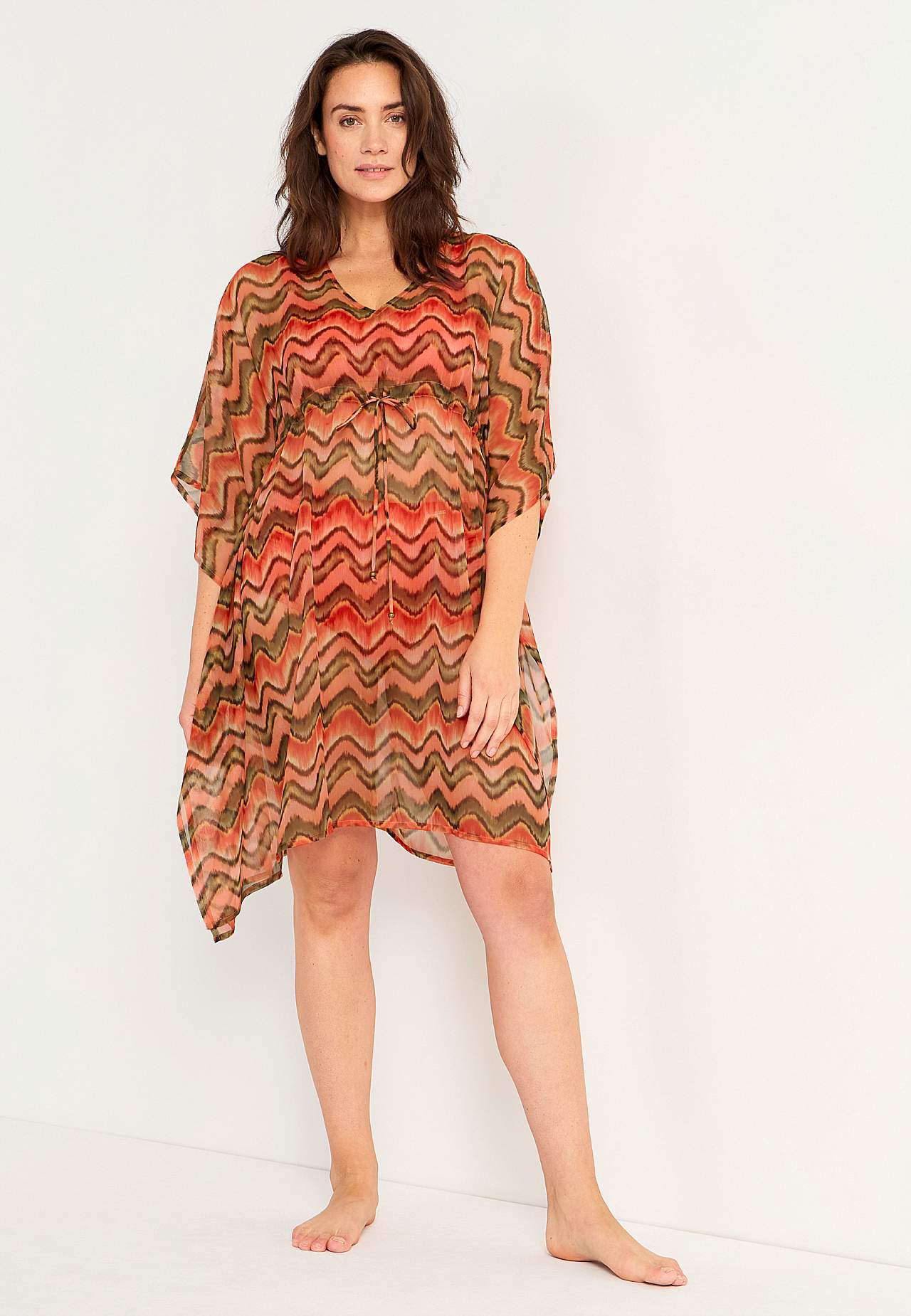 Patterned beach caftan