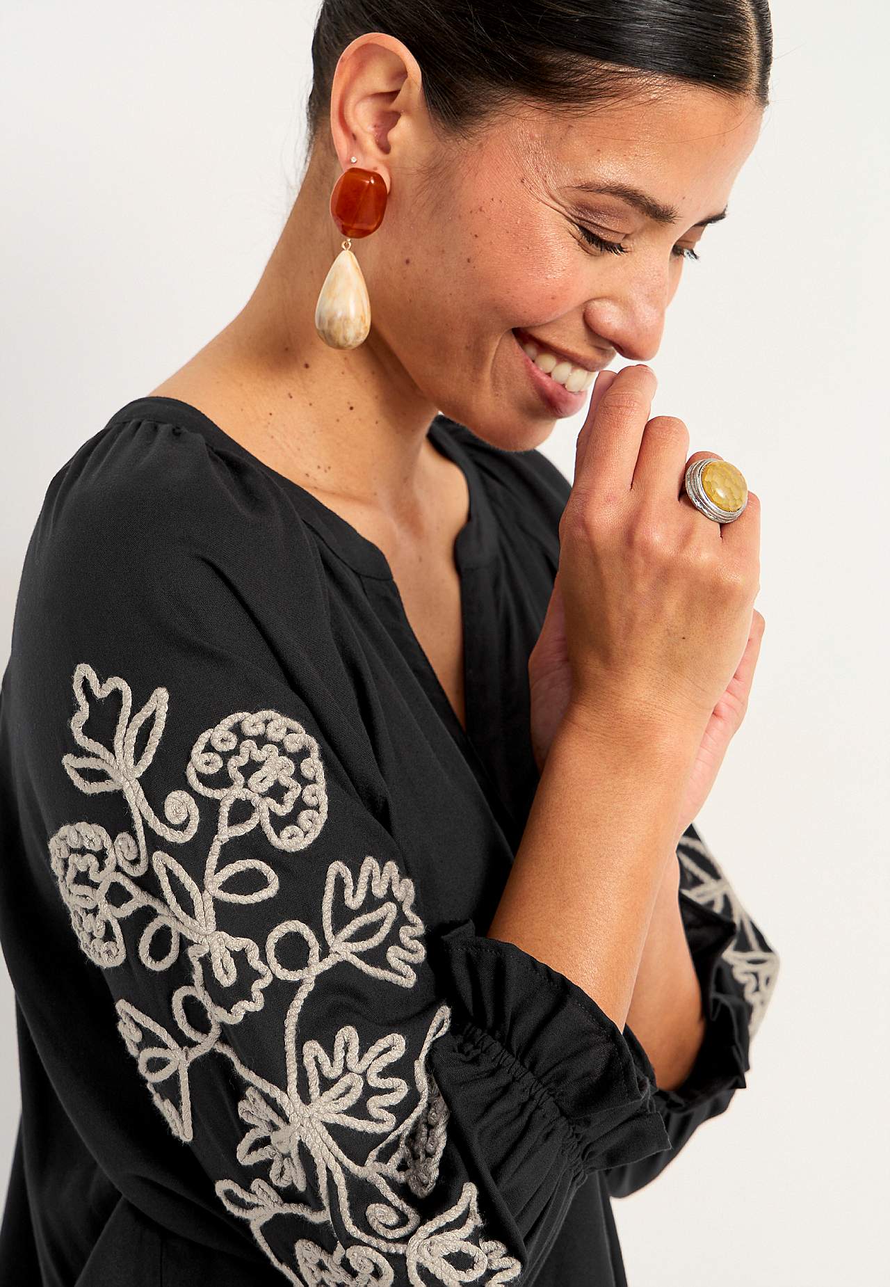 Blouse with embroidery